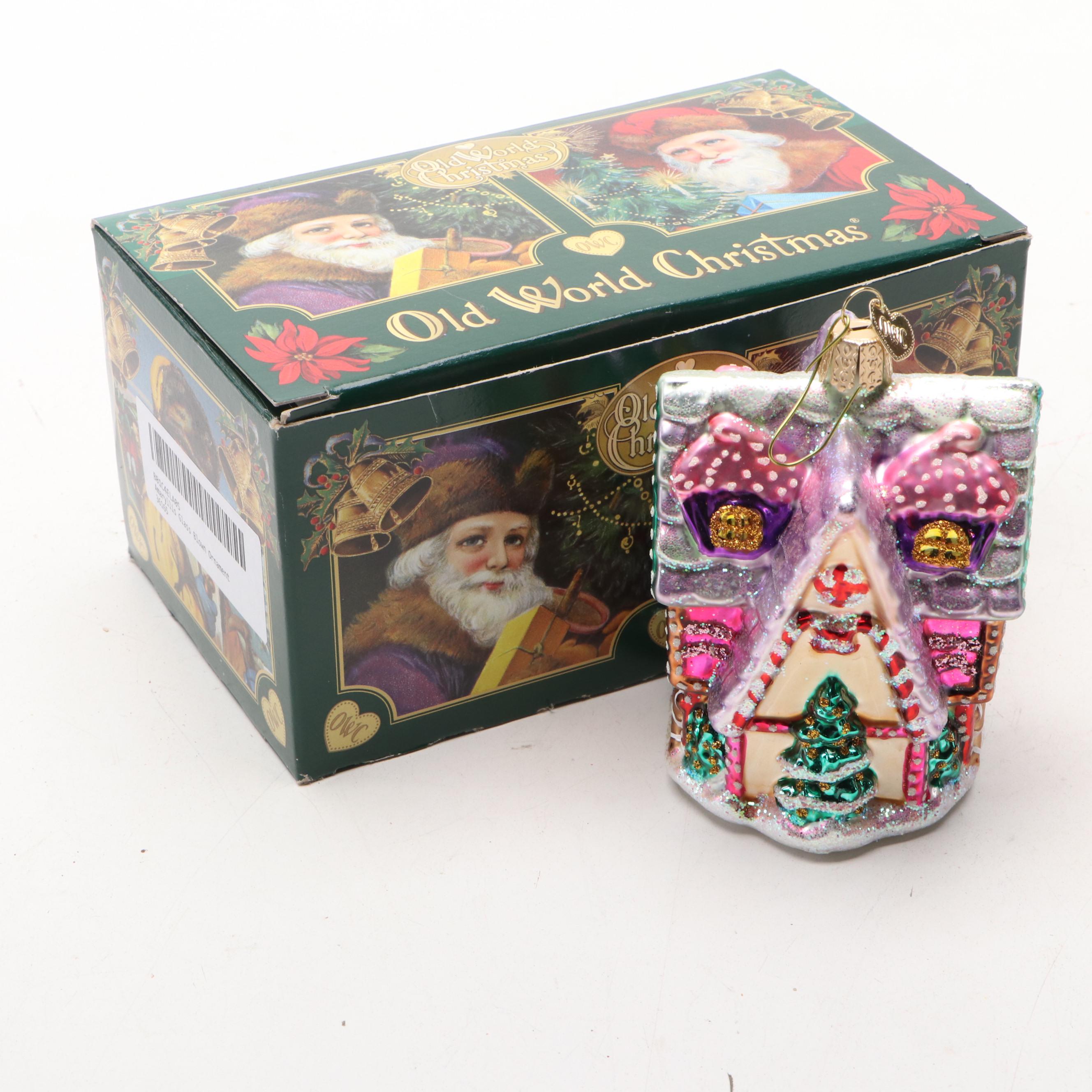 Old World Christmas "Chocolate Cupcake," "Holiday Home" and More Glass Ornaments