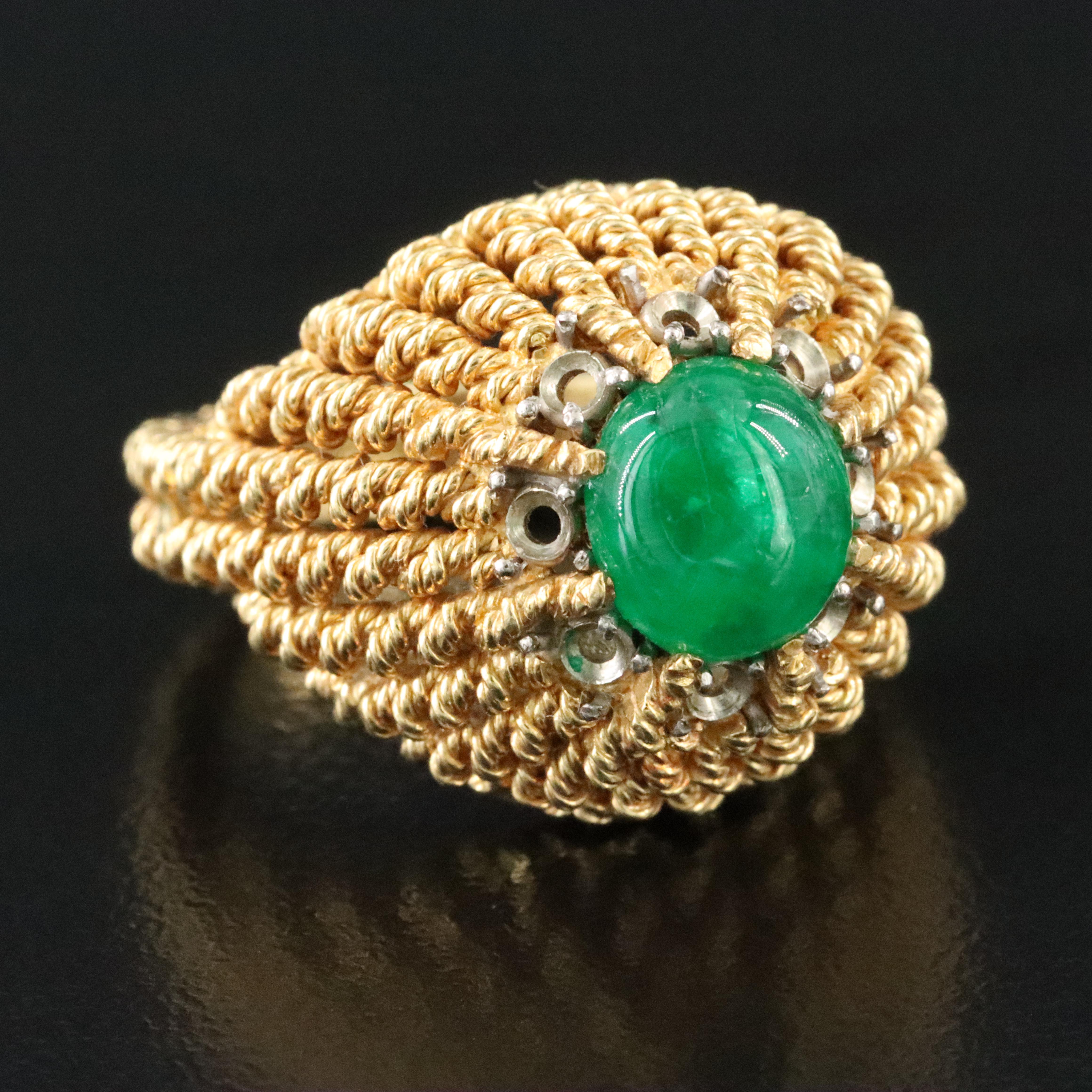18K Emerald Ring