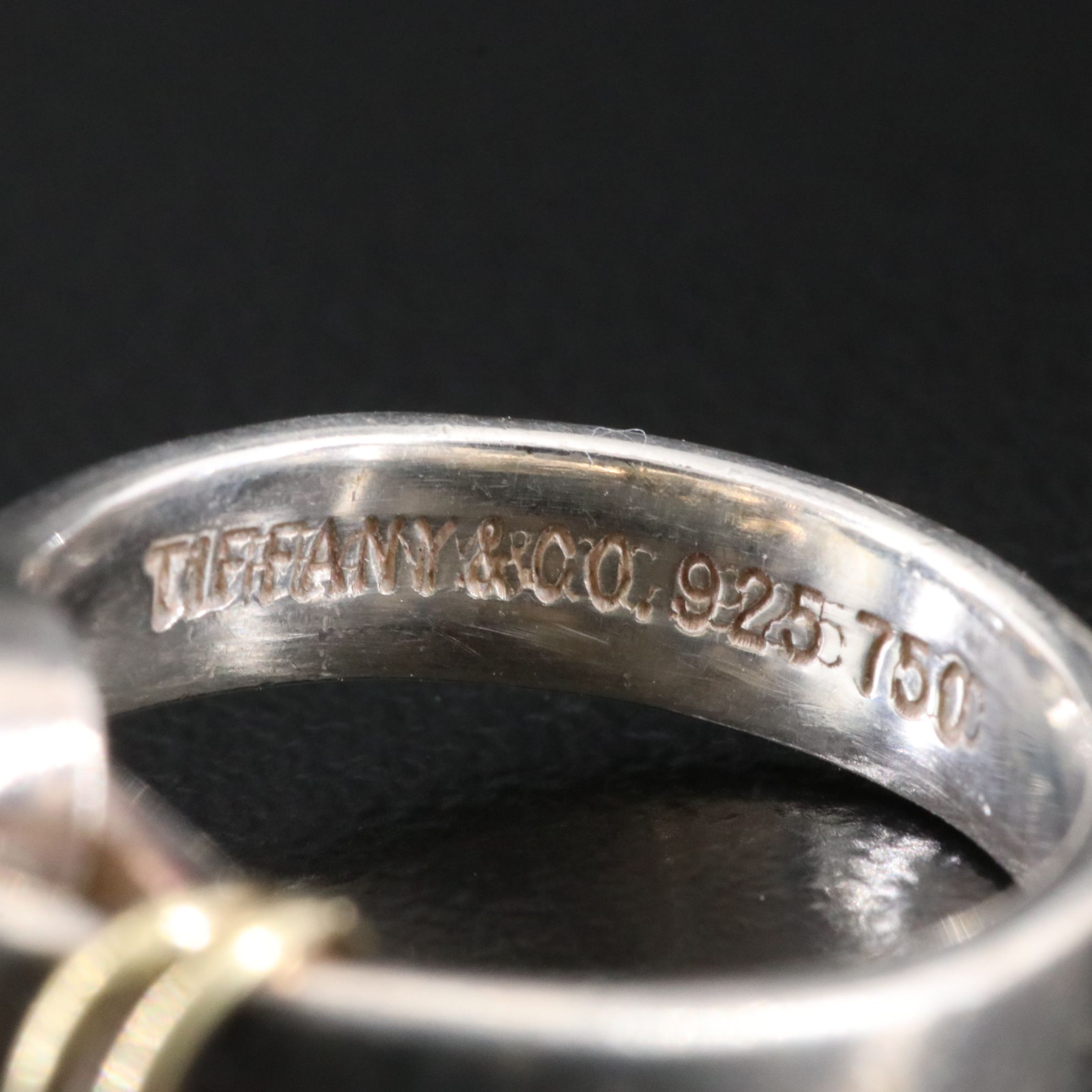 Tiffany & Co. Sterling Hook and Eye Ring with 18K Accents