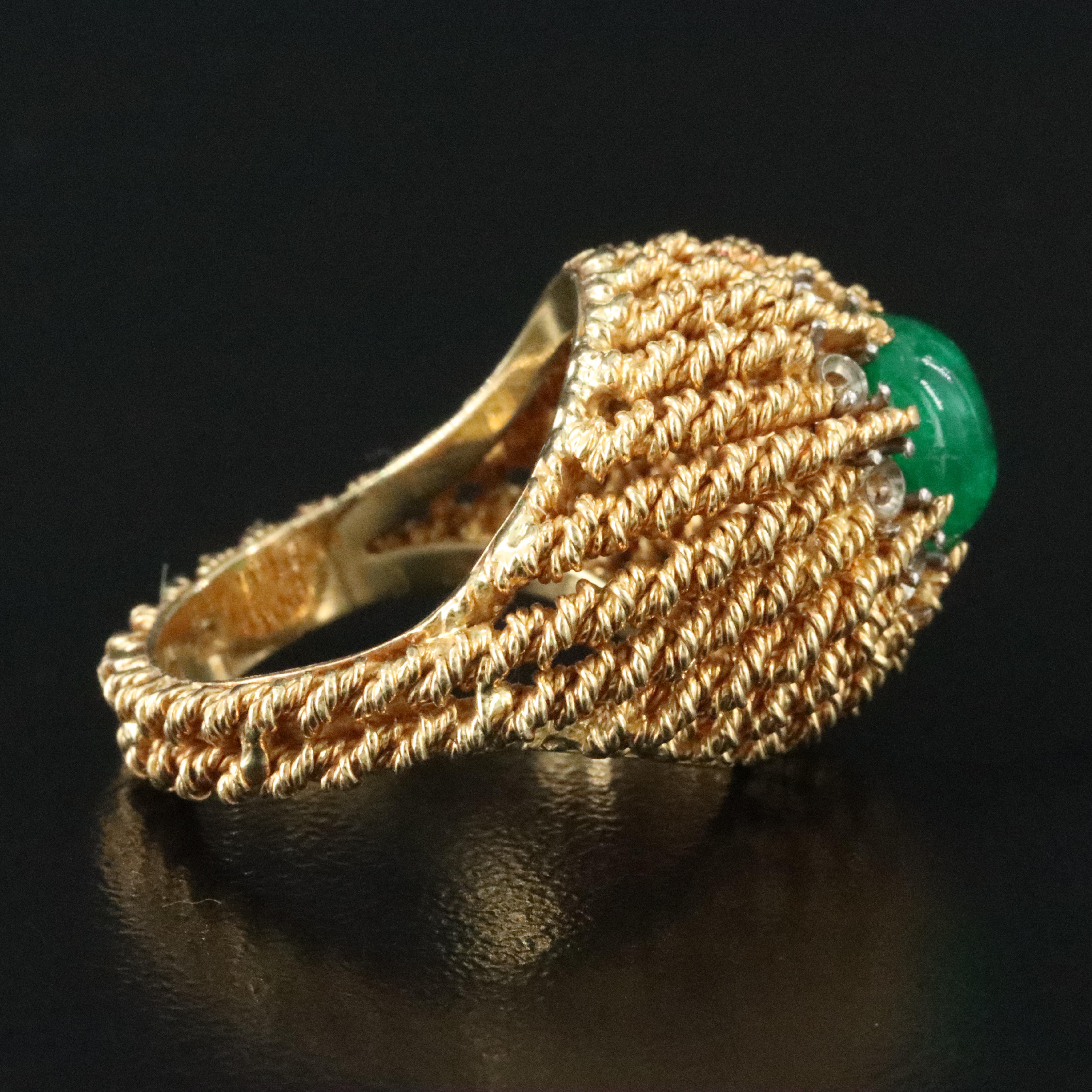 18K Emerald Ring