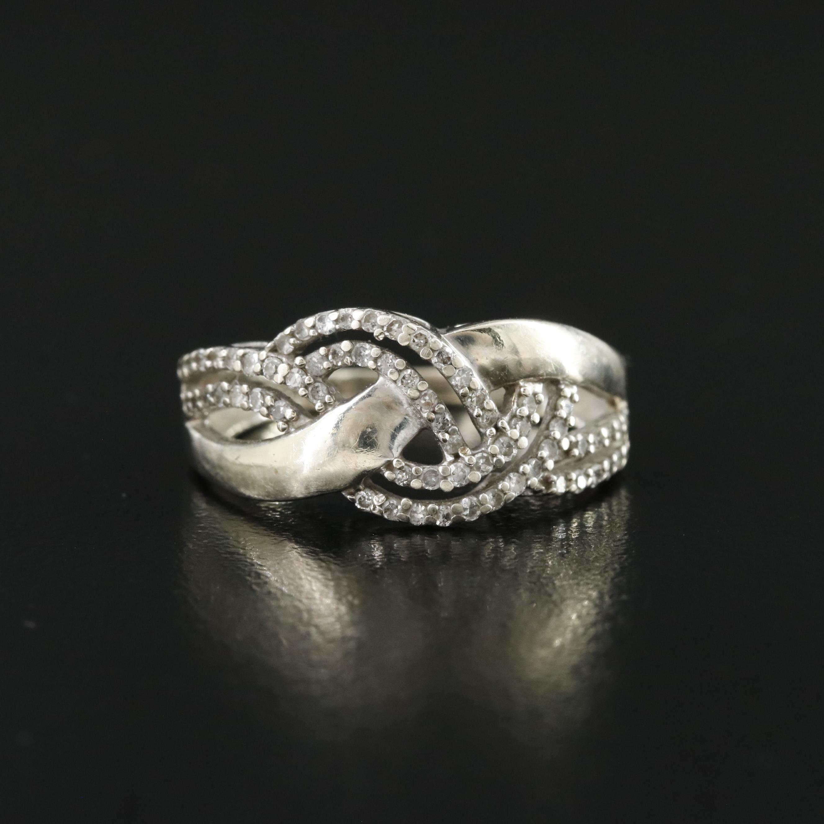 10K 0.35 CTW Diamond Braided Ring