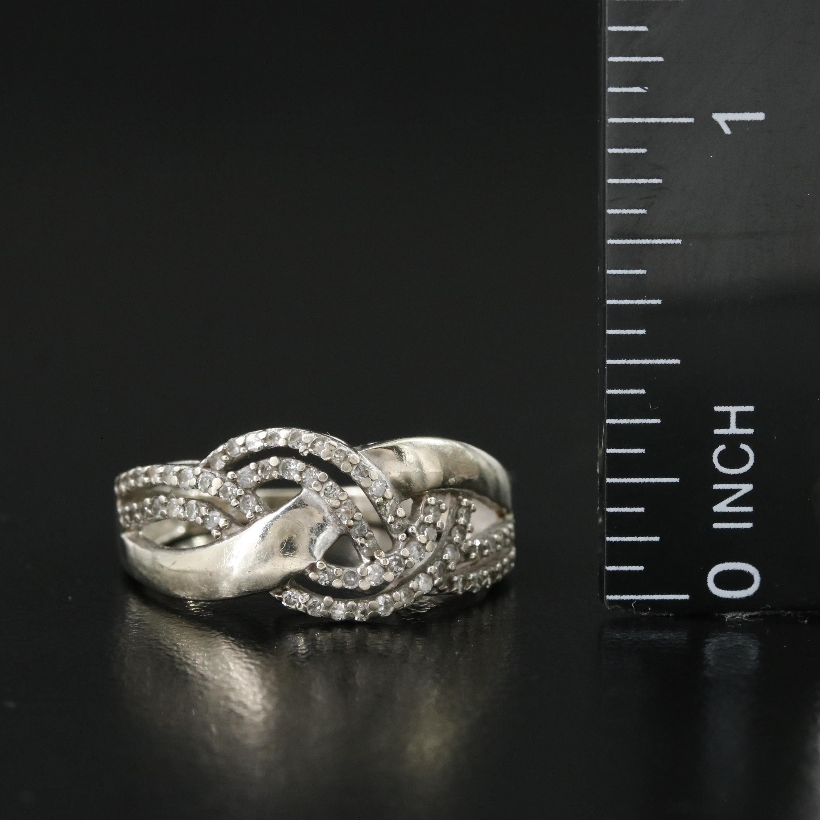 10K 0.35 CTW Diamond Braided Ring