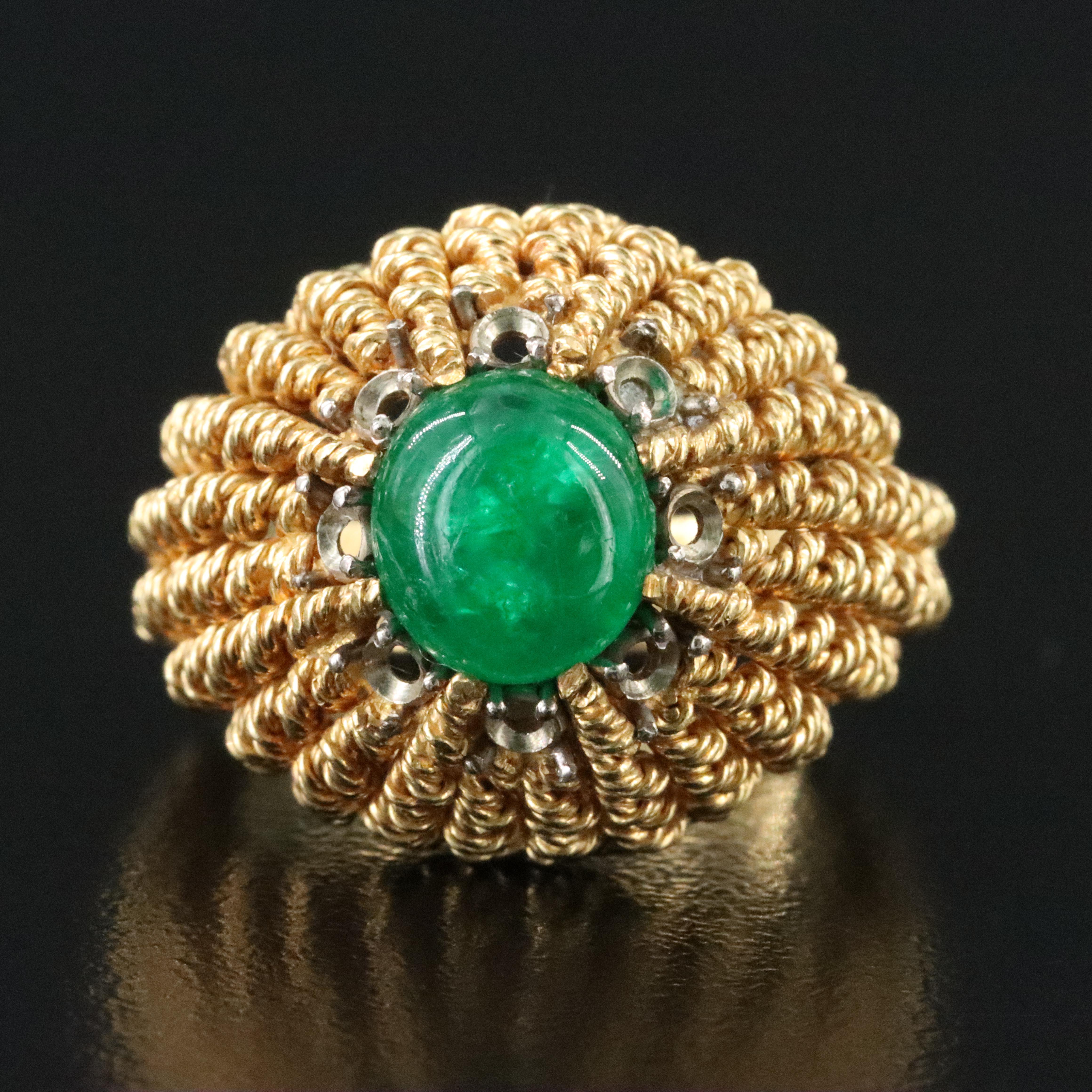 18K Emerald Ring