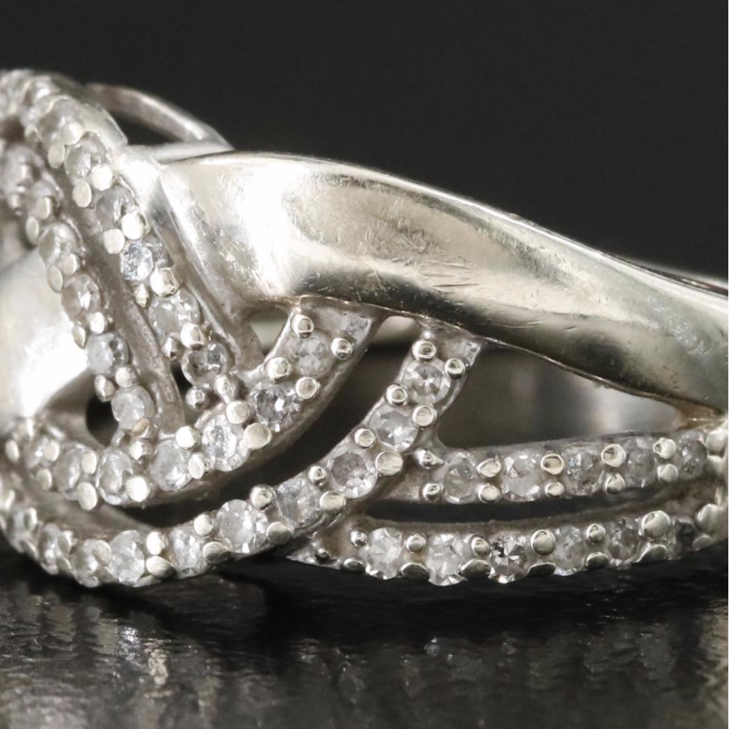 10K 0.35 CTW Diamond Braided Ring