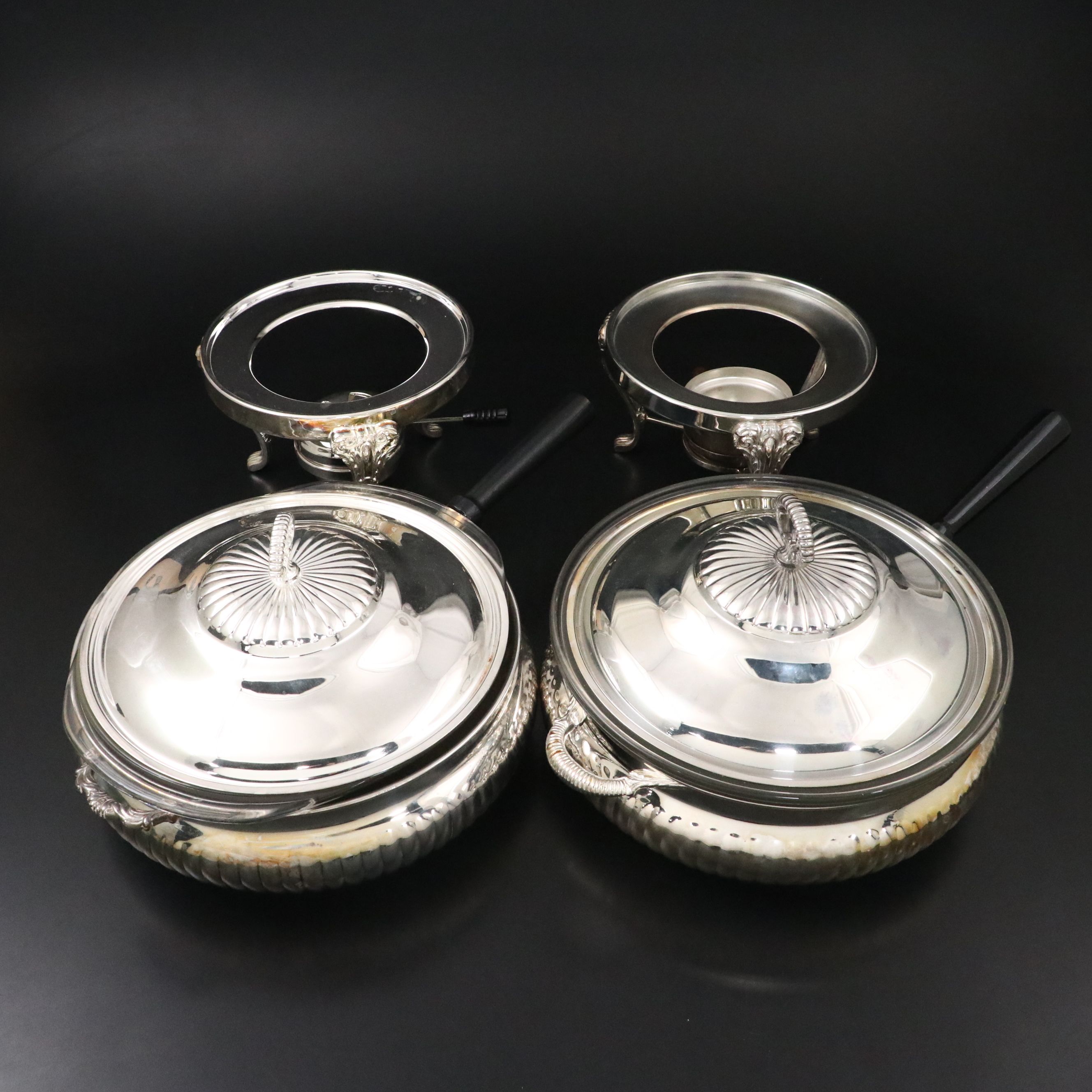 Silver Plate Chafing Dishes and Casserole Dishes