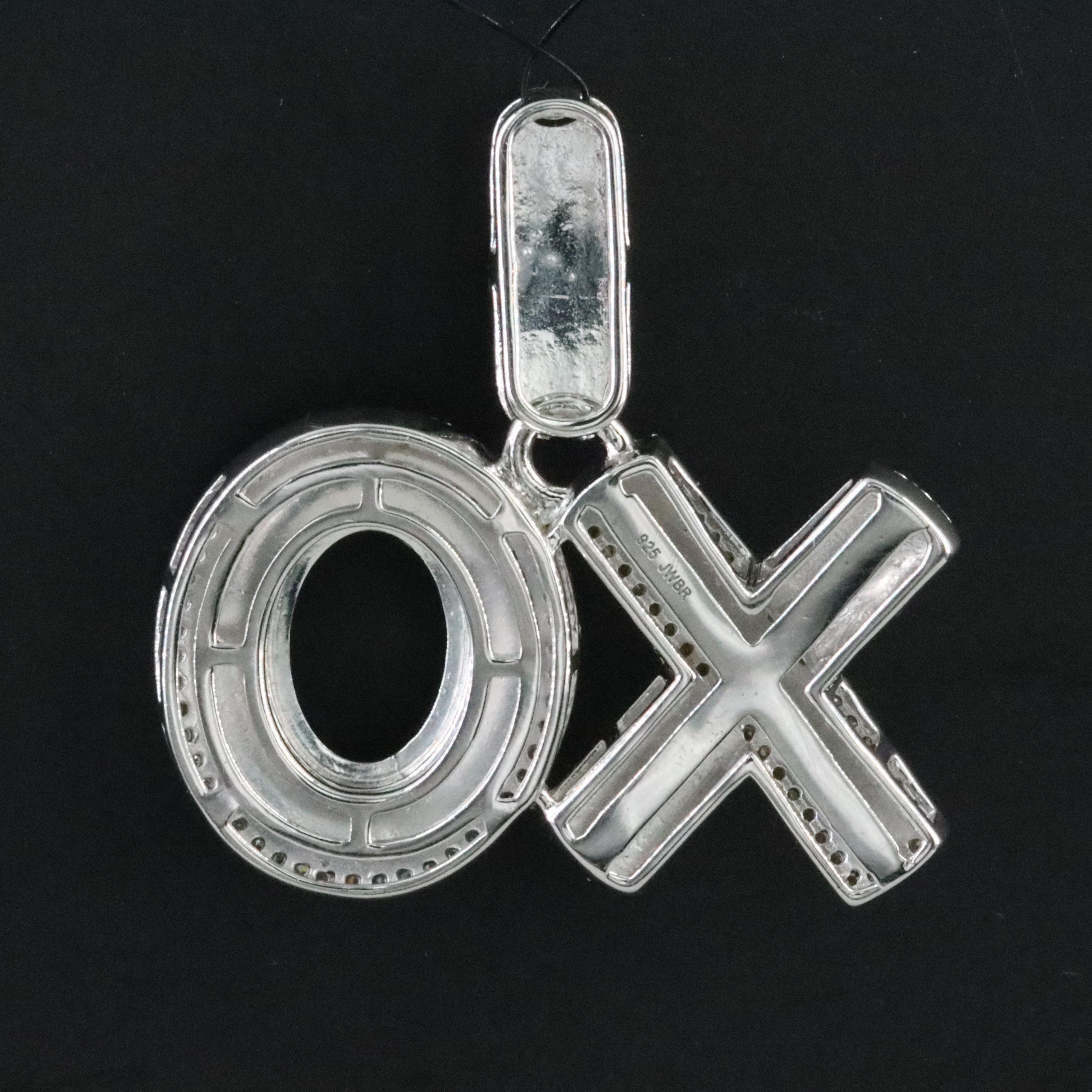 Sterling Diamond 'XO' Pendant