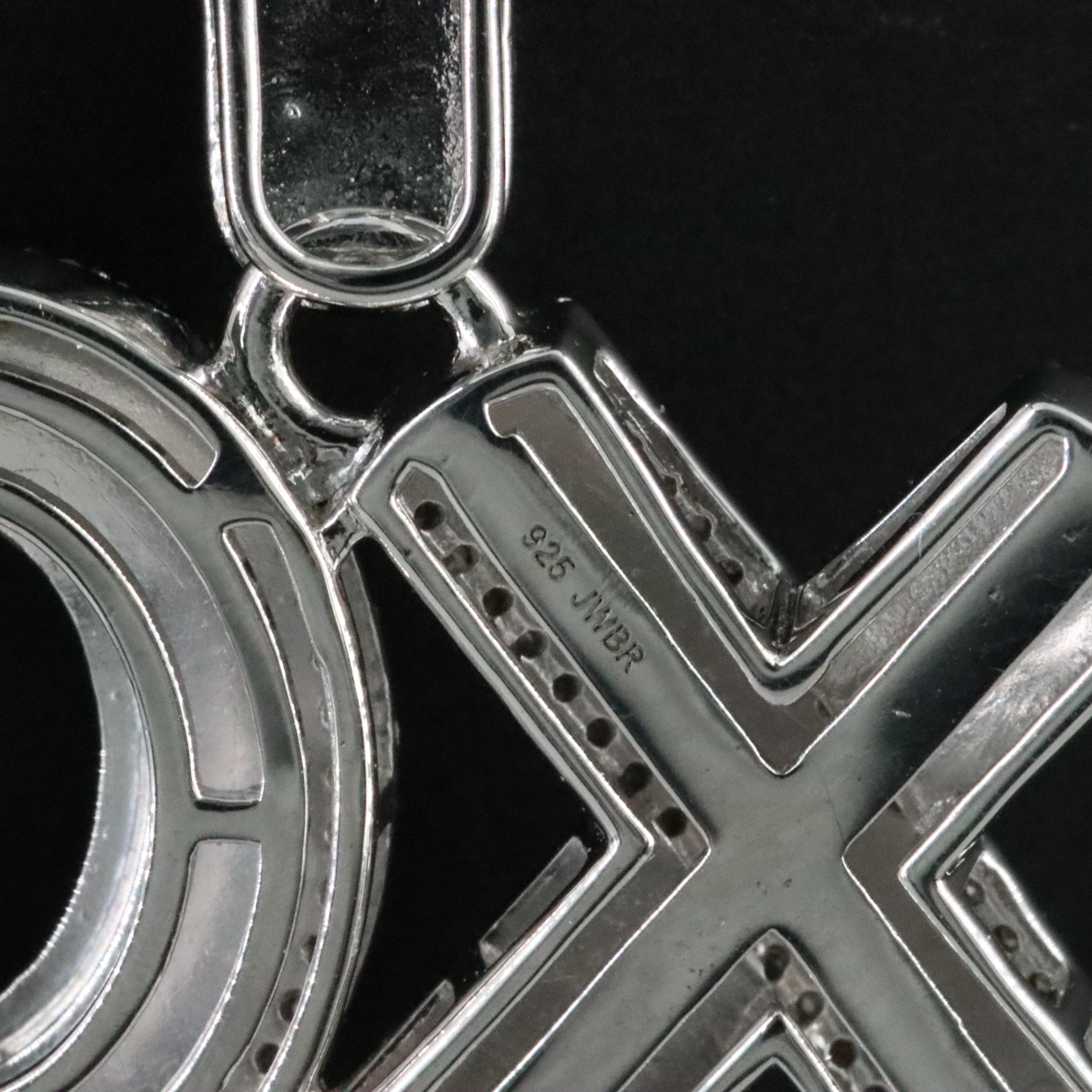 Sterling Diamond 'XO' Pendant