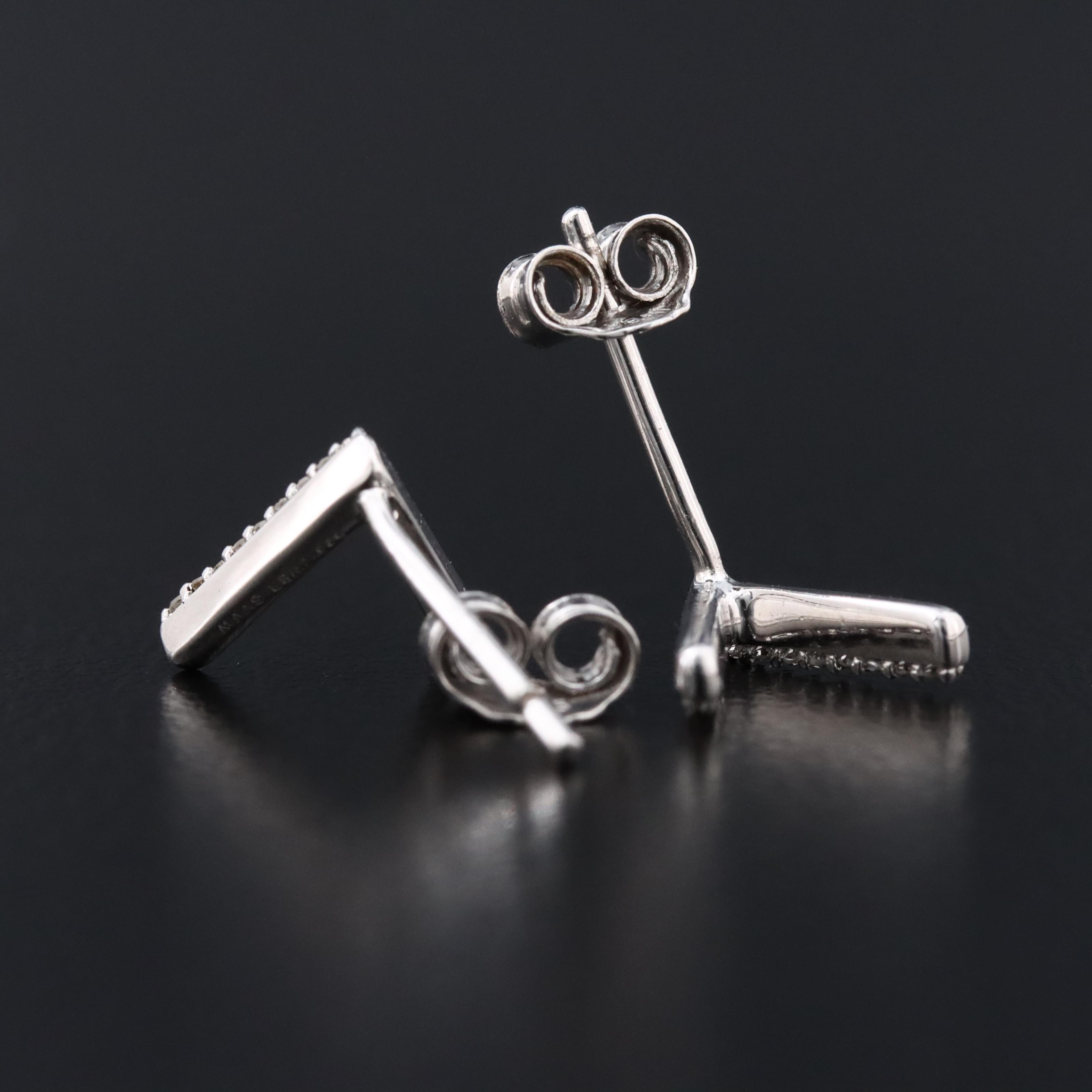 Sterling Diamond Earrings