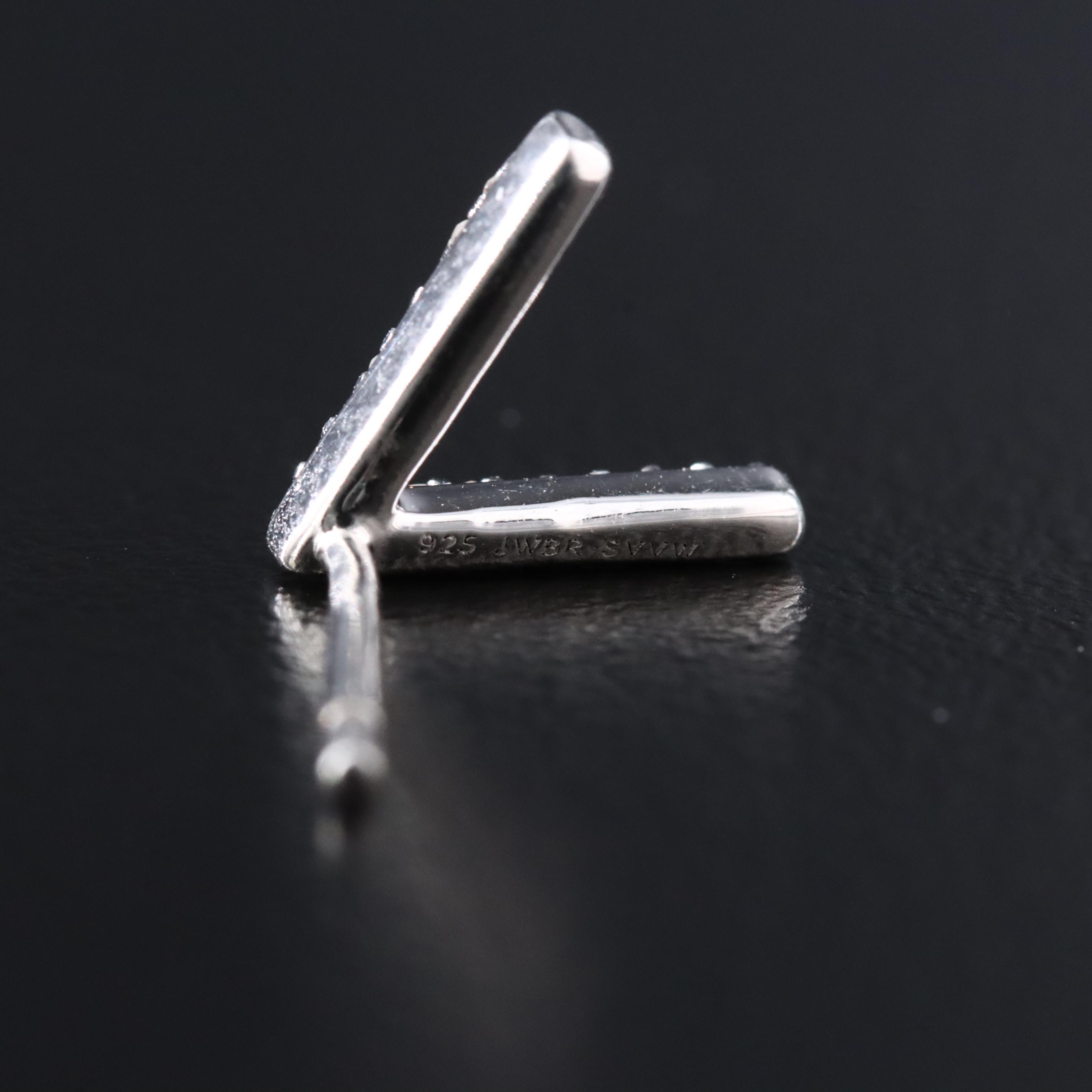 Sterling Diamond Earrings