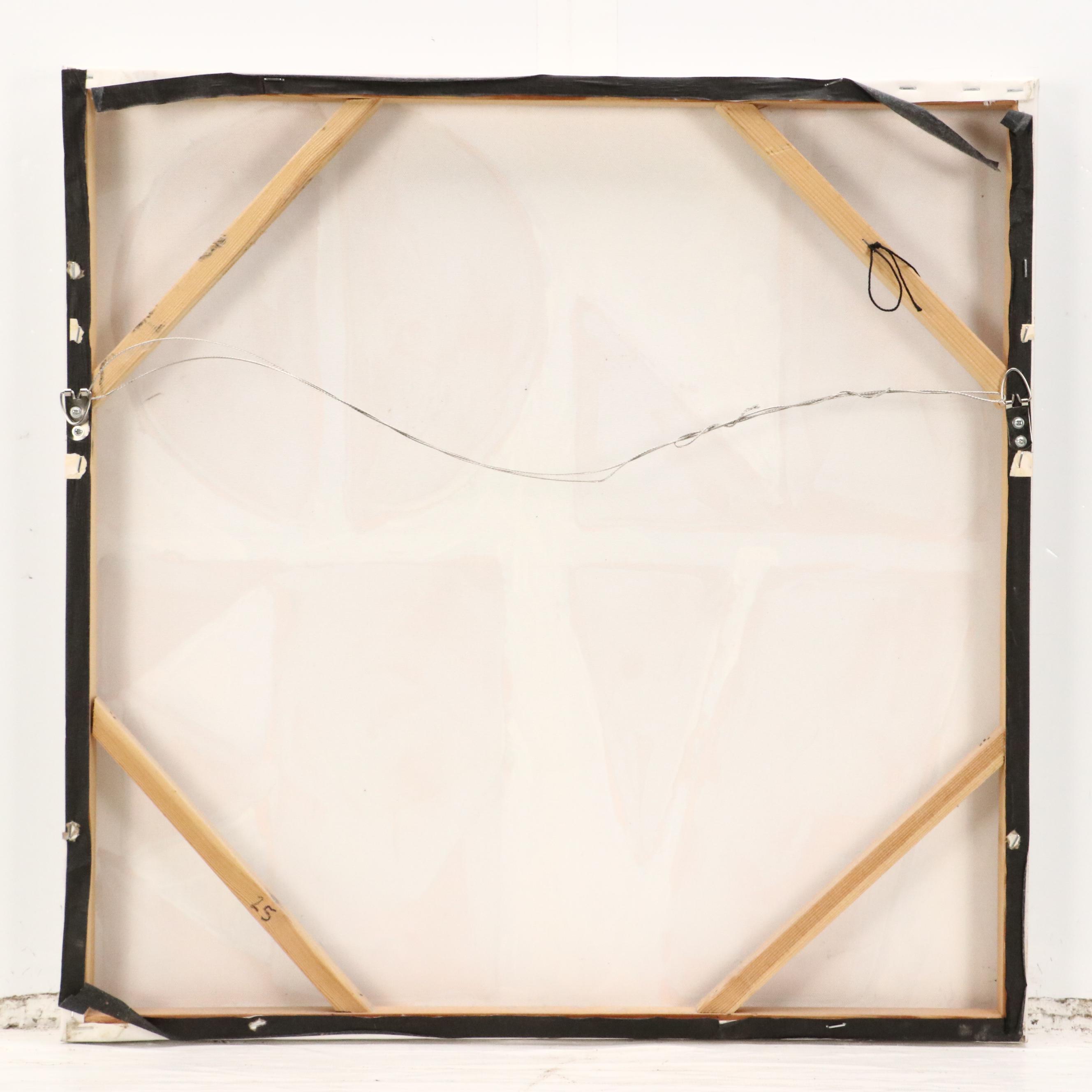 After Robert Indiana Minimalist Mixed Media Painting "Love," Circa 2010