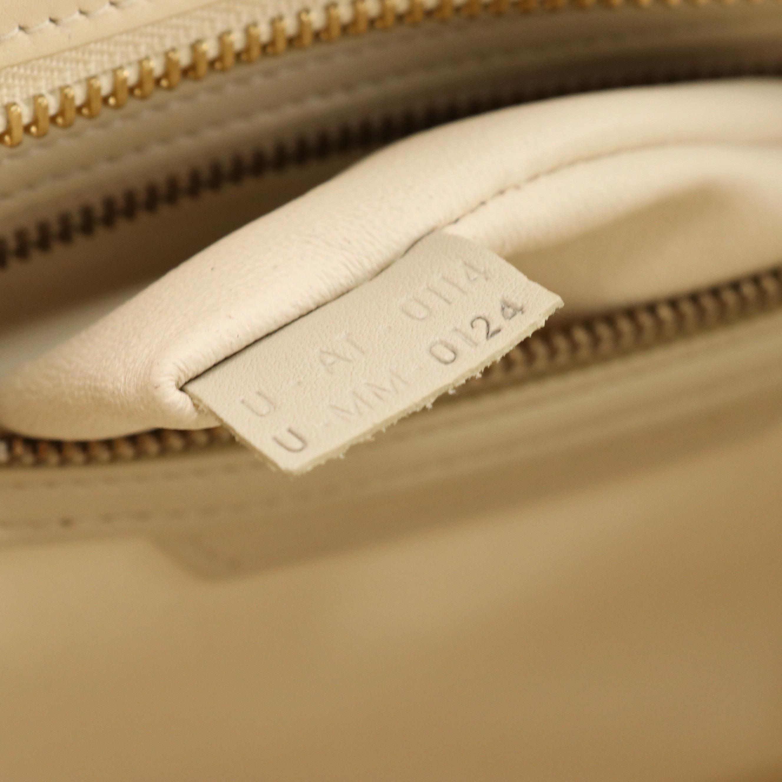 Céline Phantom Luggage Tote in Smooth Ivory and Bright White Calfskin Leather