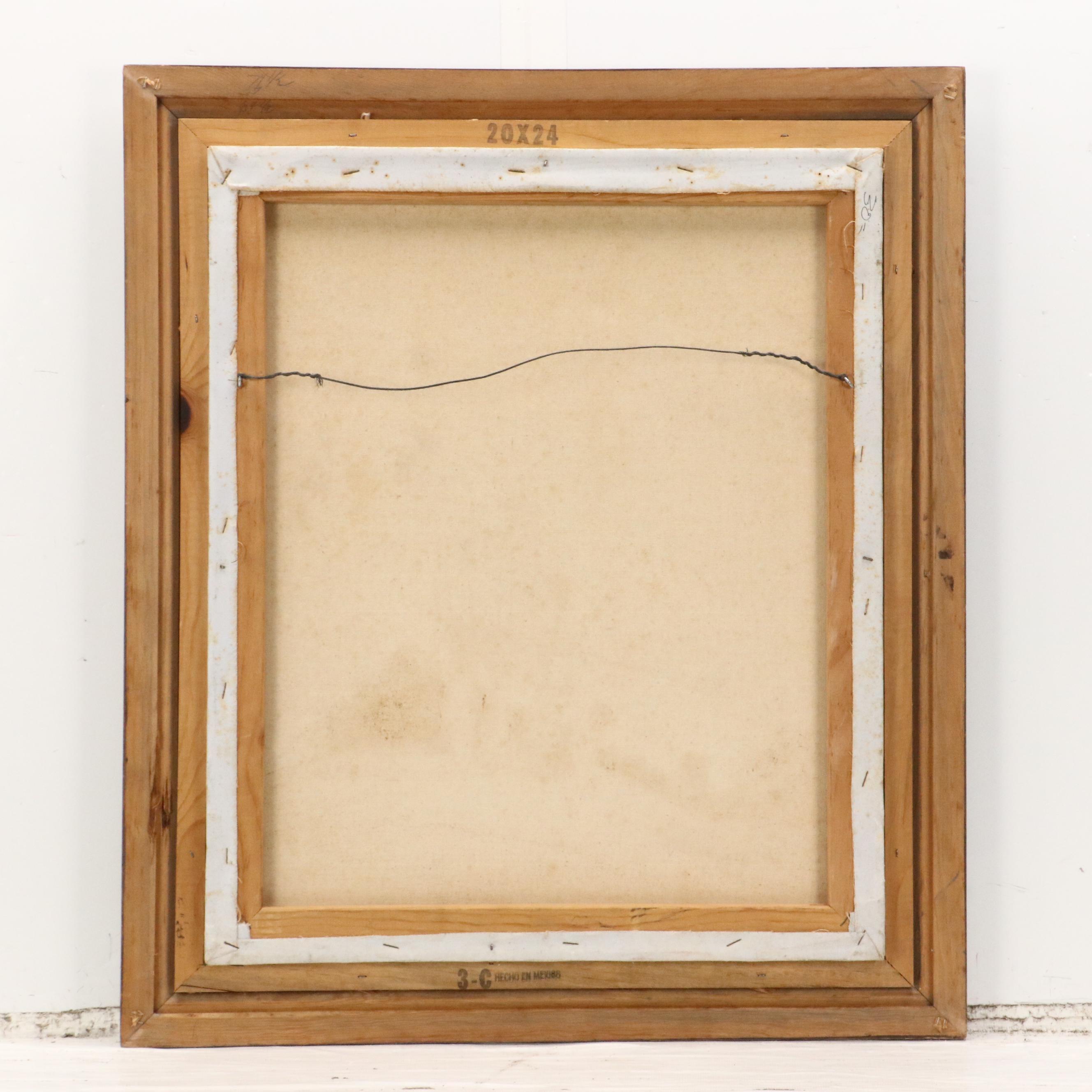 Oil Painting of Nautical Figurative Scene, Mid-20th Century