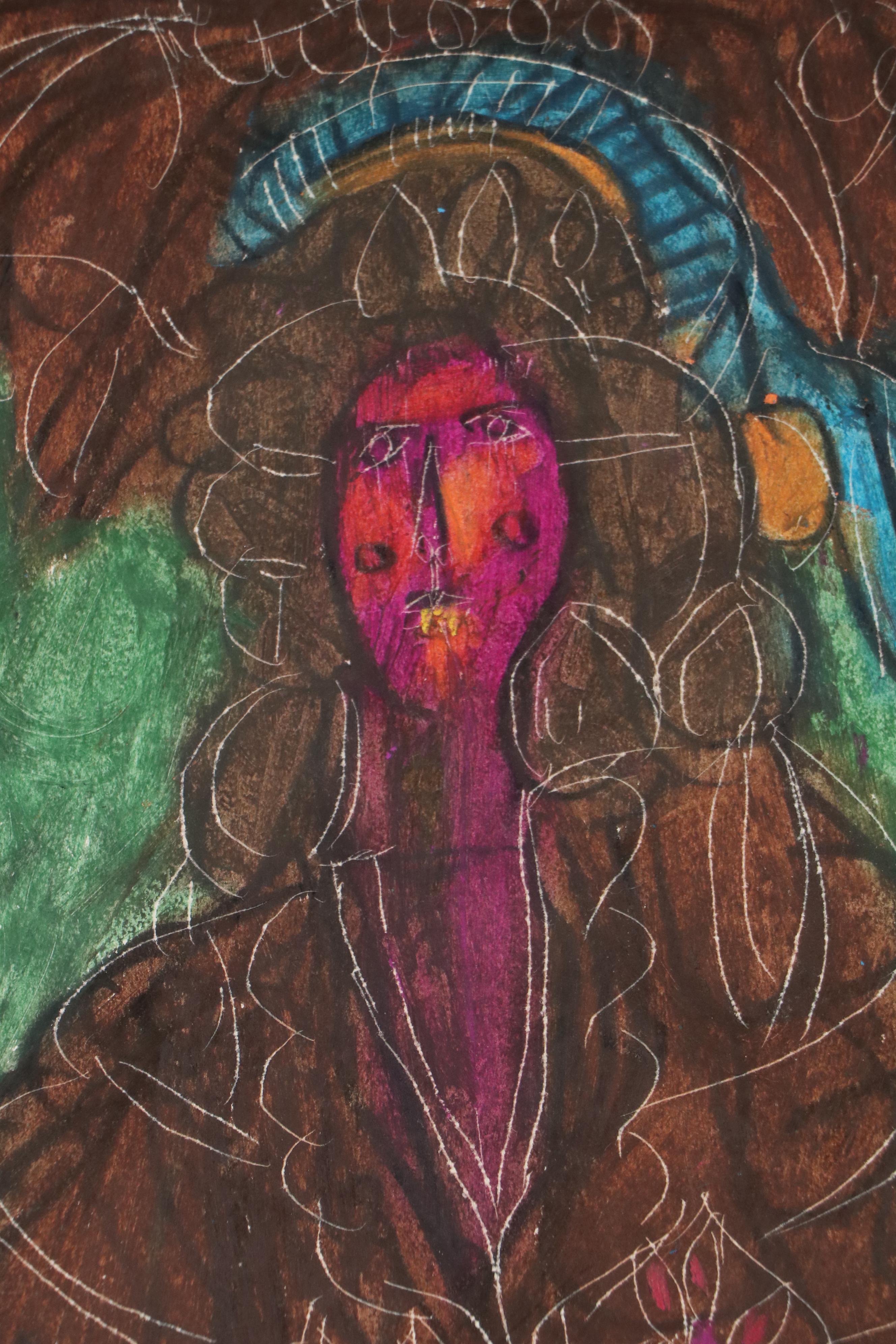 Fred R. Schwartz Pastel Drawing "Woman"