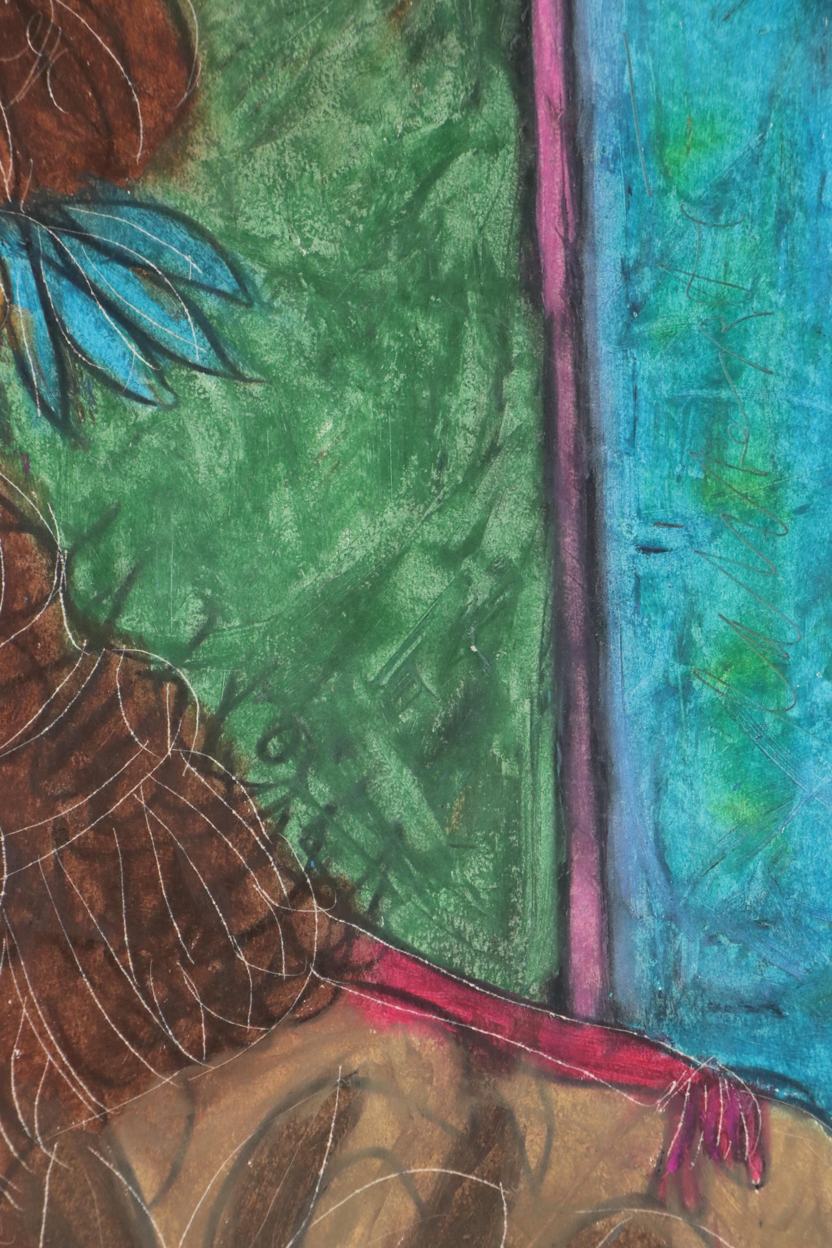 Fred R. Schwartz Pastel Drawing "Woman"