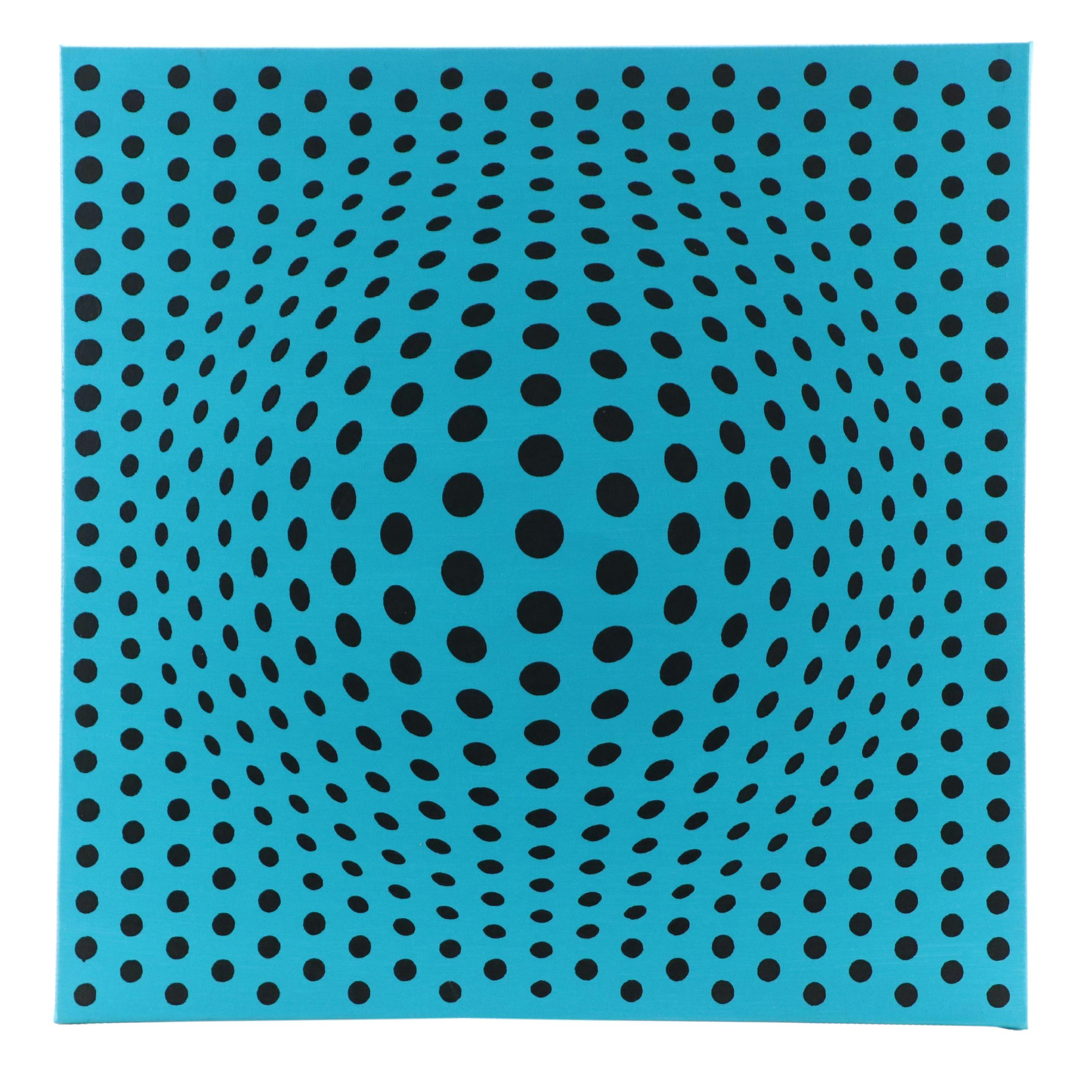 deSanto Op Art Acrylic Painting, 2025