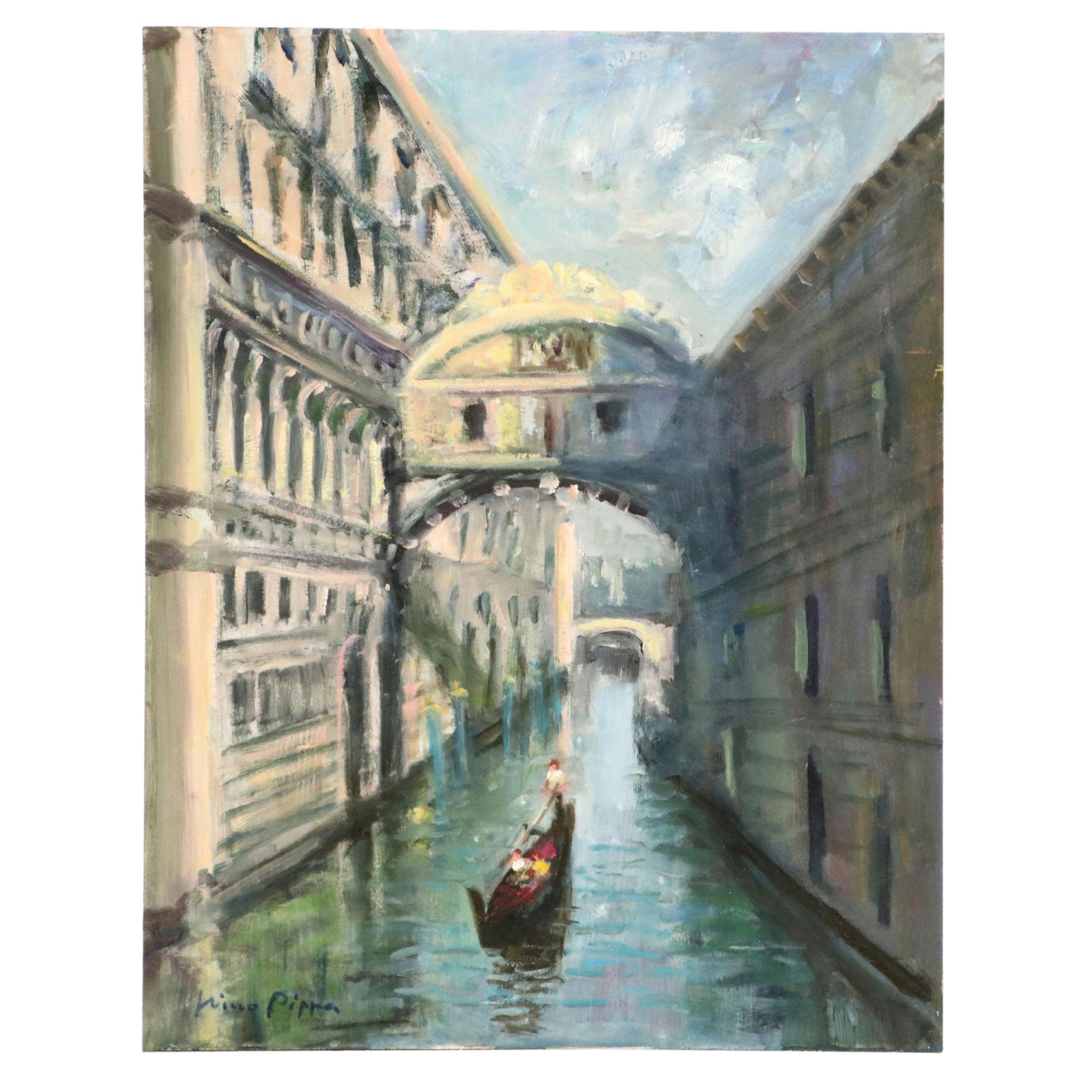 Nino Pippa Oil Painting "Venice - The Bridge of Sighs," 2016
