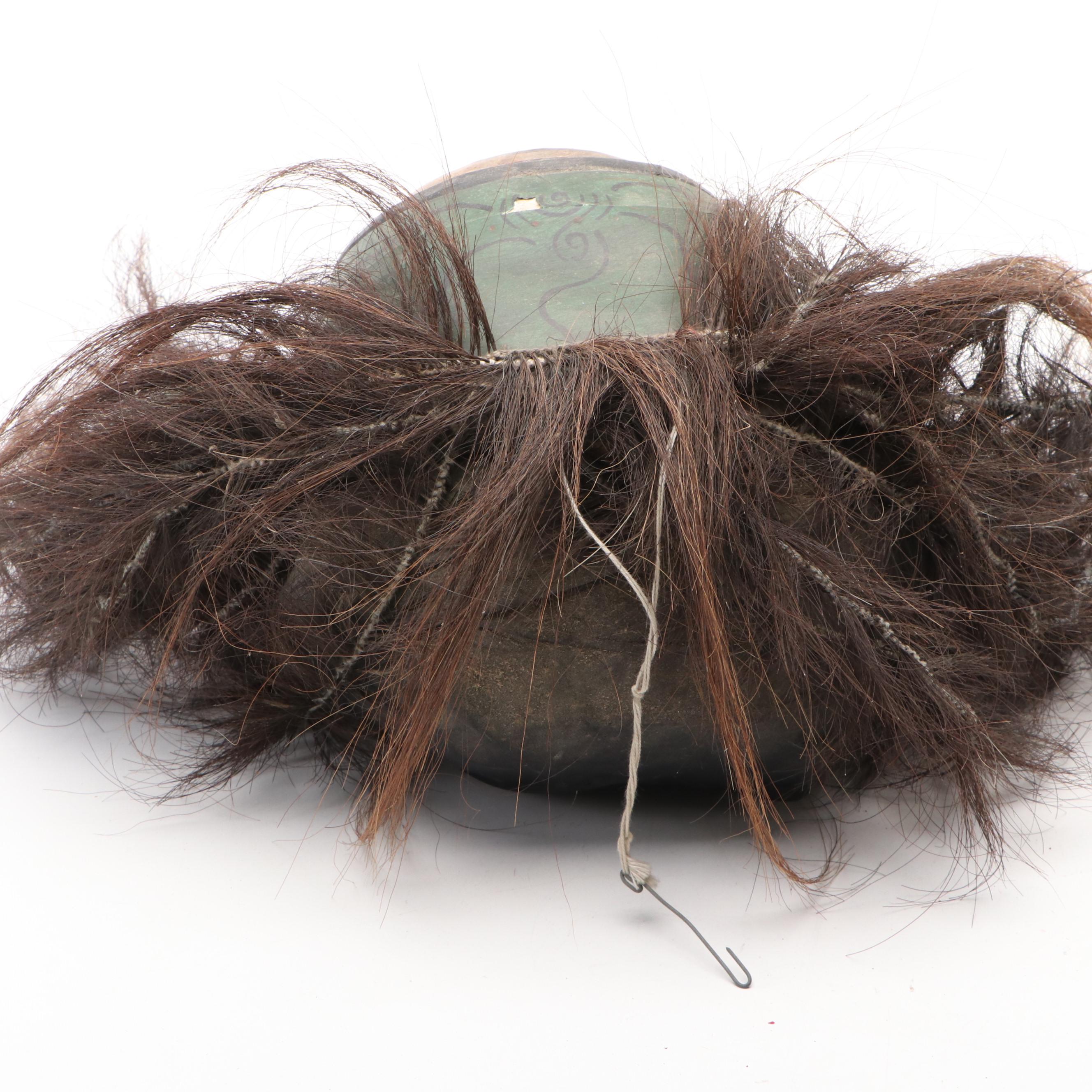 Indonesian Polychrome Painted Carved Wood Raksasa Mask