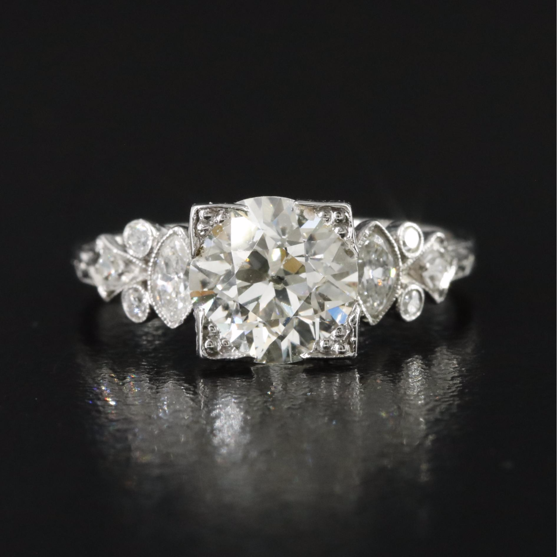 Vintage Platinum 1.99 CTW Diamond Ring