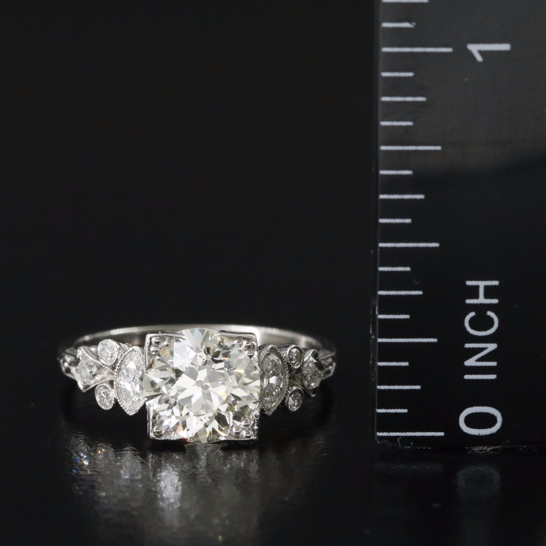 Vintage Platinum 1.99 CTW Diamond Ring