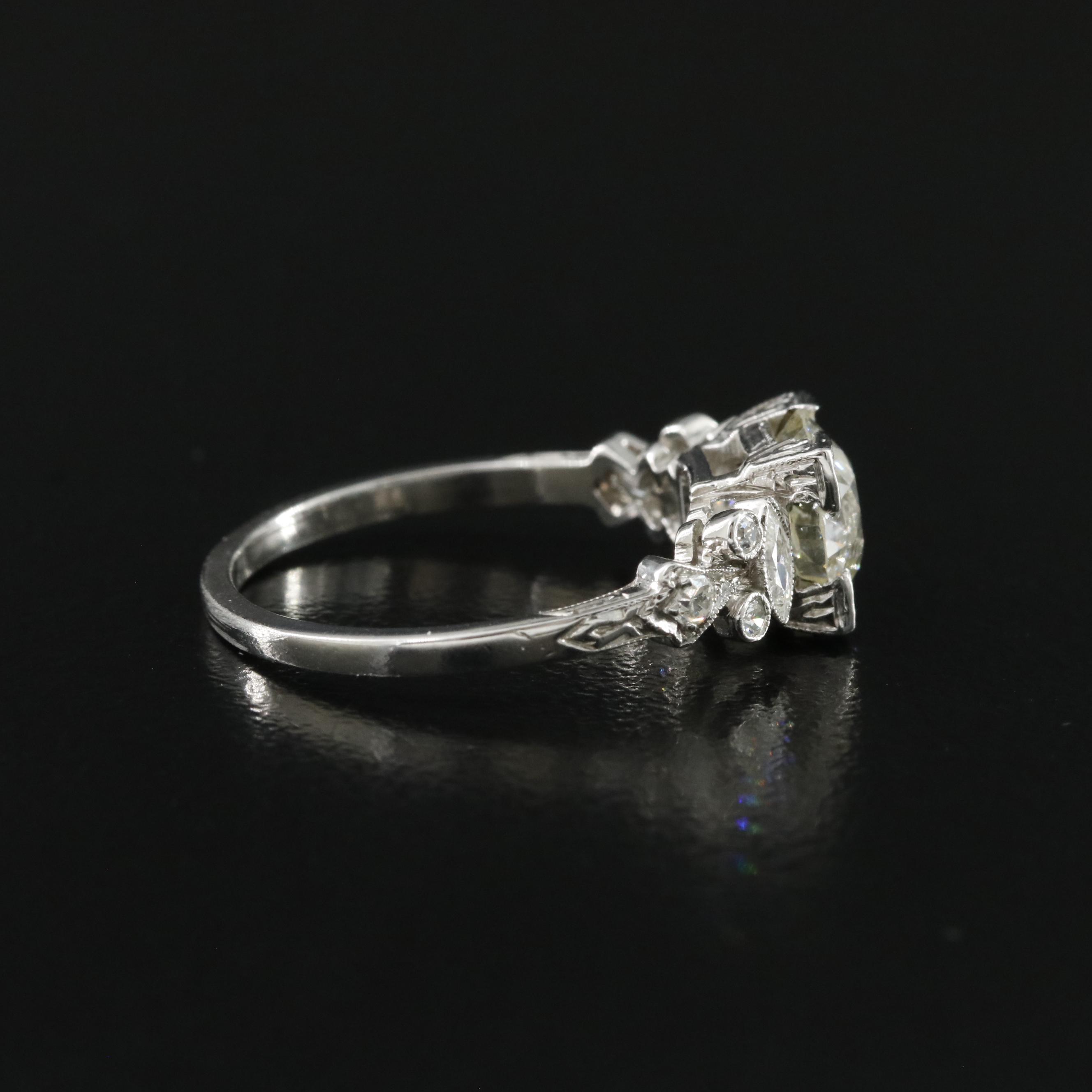 Vintage Platinum 1.99 CTW Diamond Ring