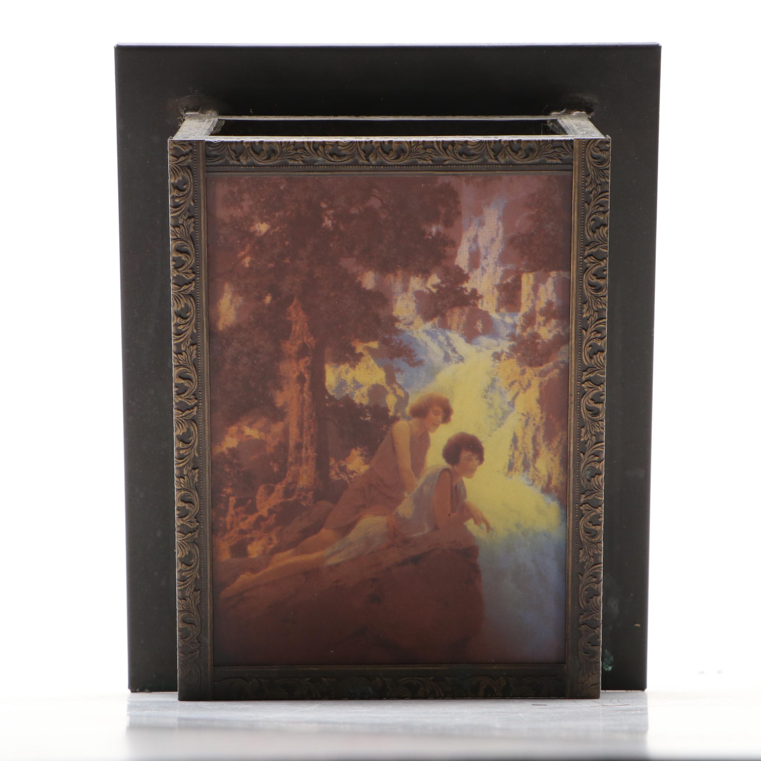 "The Waterfall" Wall Sconce Designed After Maxfield Parrish