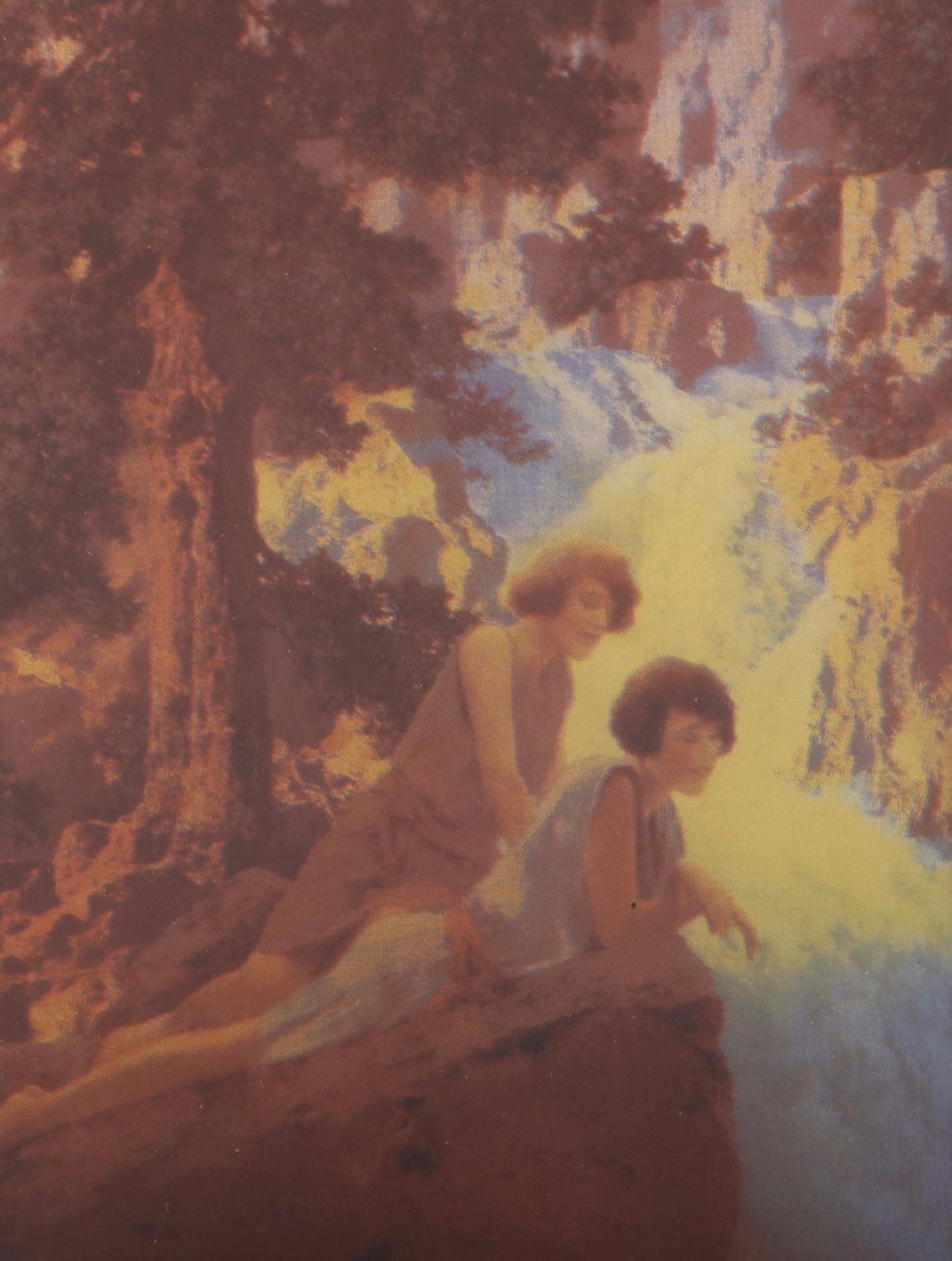 "The Waterfall" Wall Sconce Designed After Maxfield Parrish