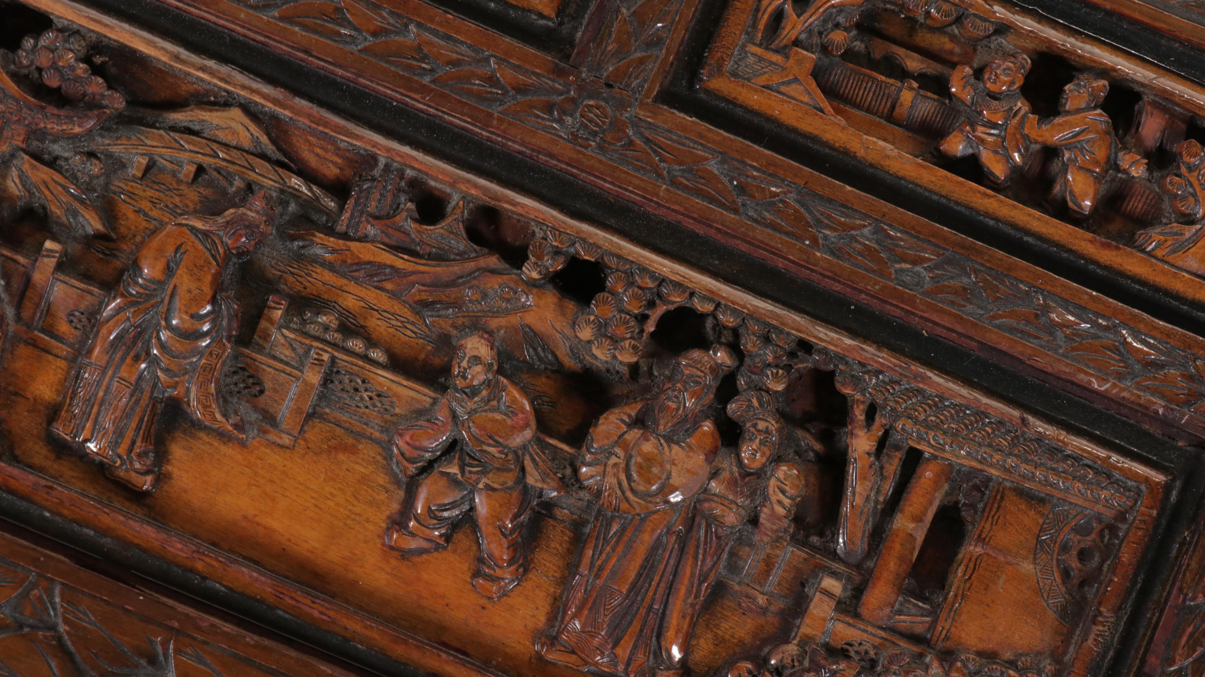 Chinese Carved Camphor Chest