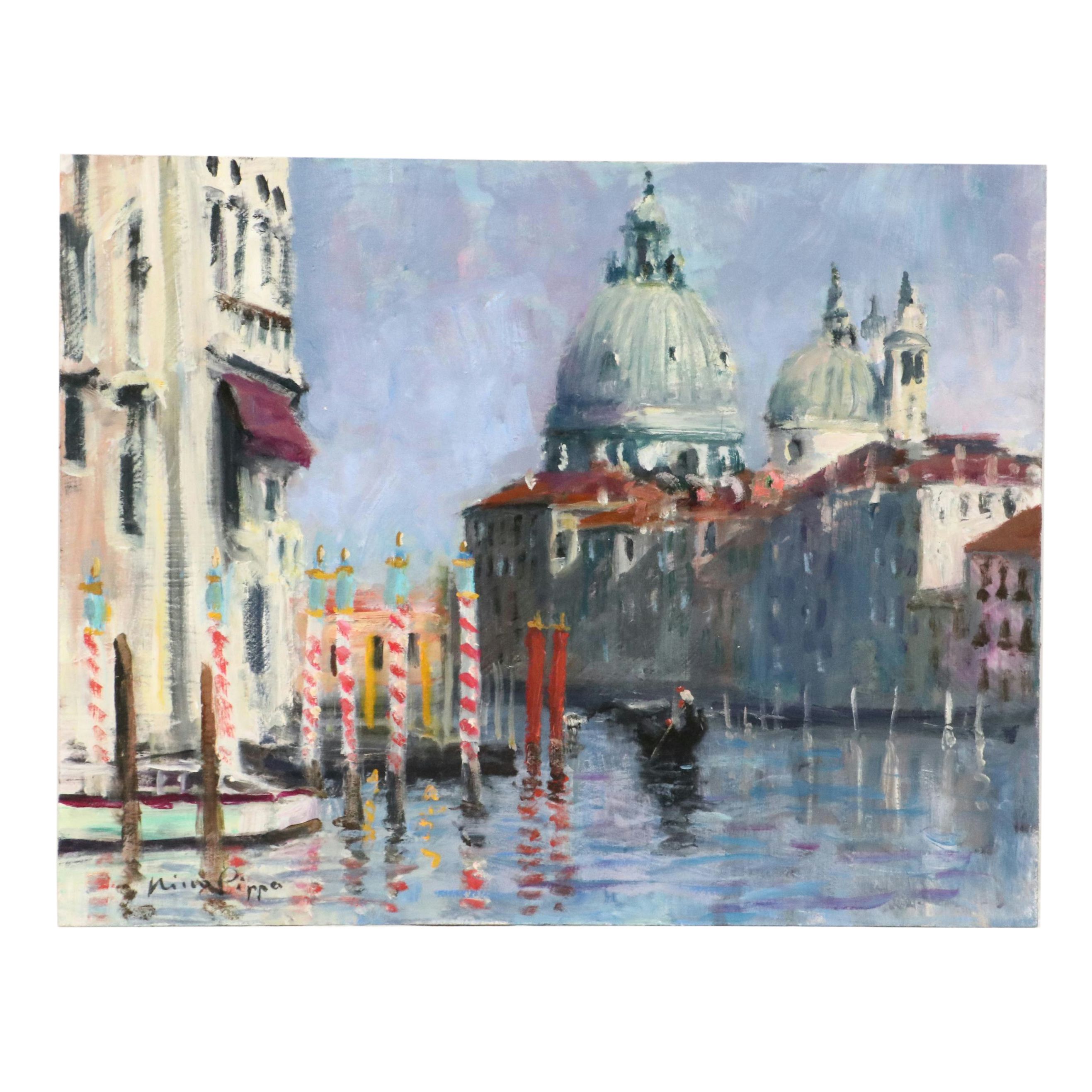 Nino Pippa Oil Painting "Venice - Grand Canal at La Salute," 2016