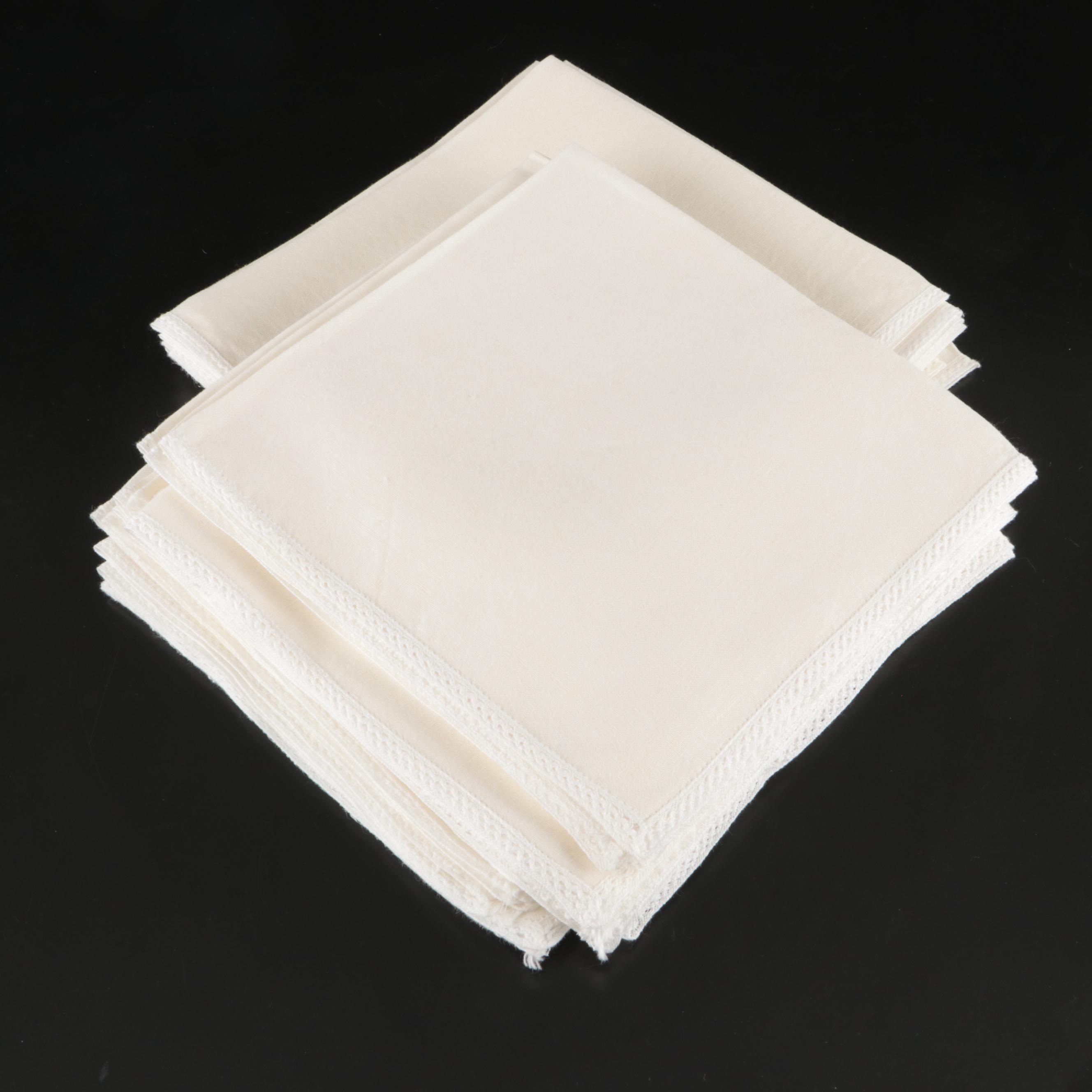 Floral White Embroidered, Chinese Style with Other Table Linens