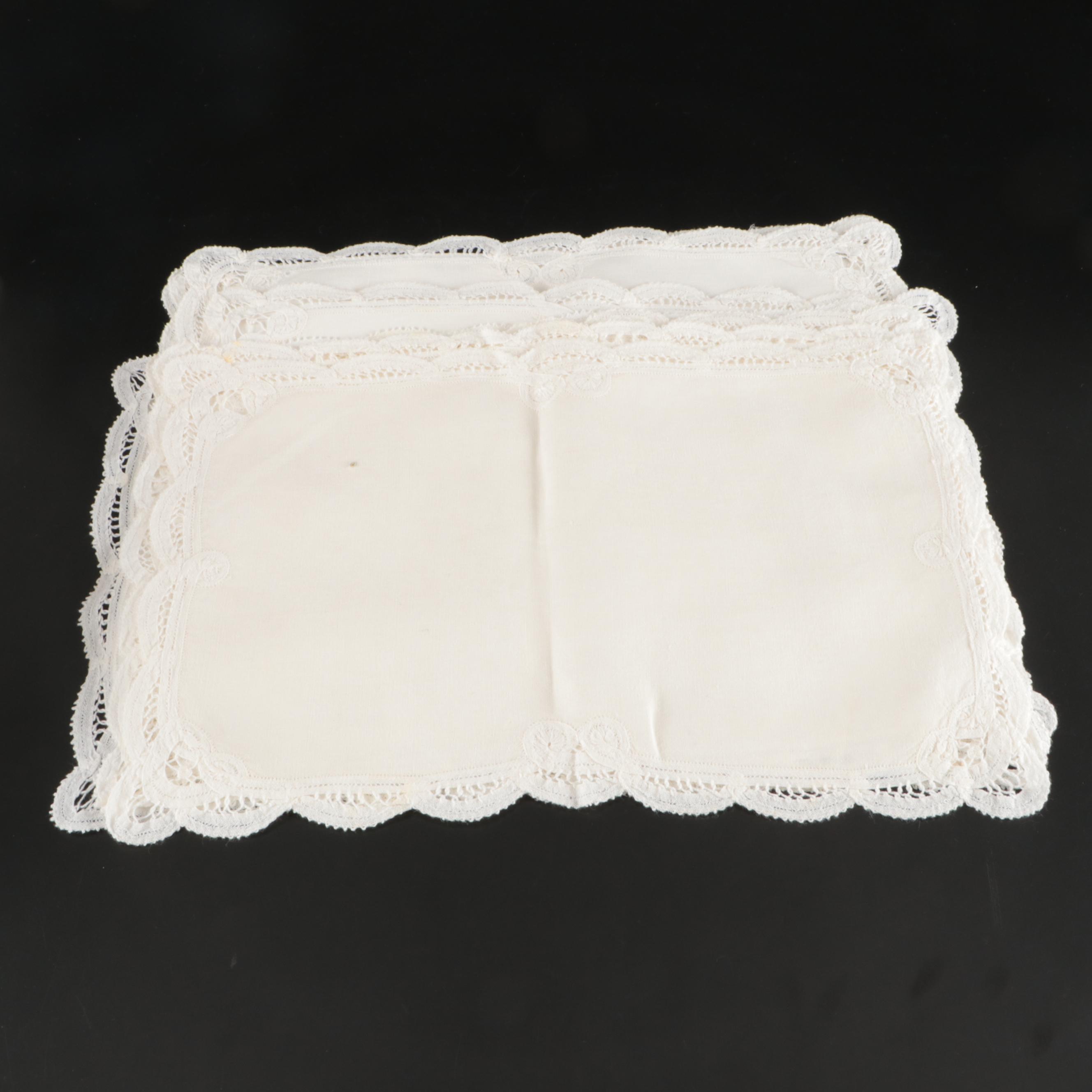 Floral White Embroidered, Chinese Style with Other Table Linens