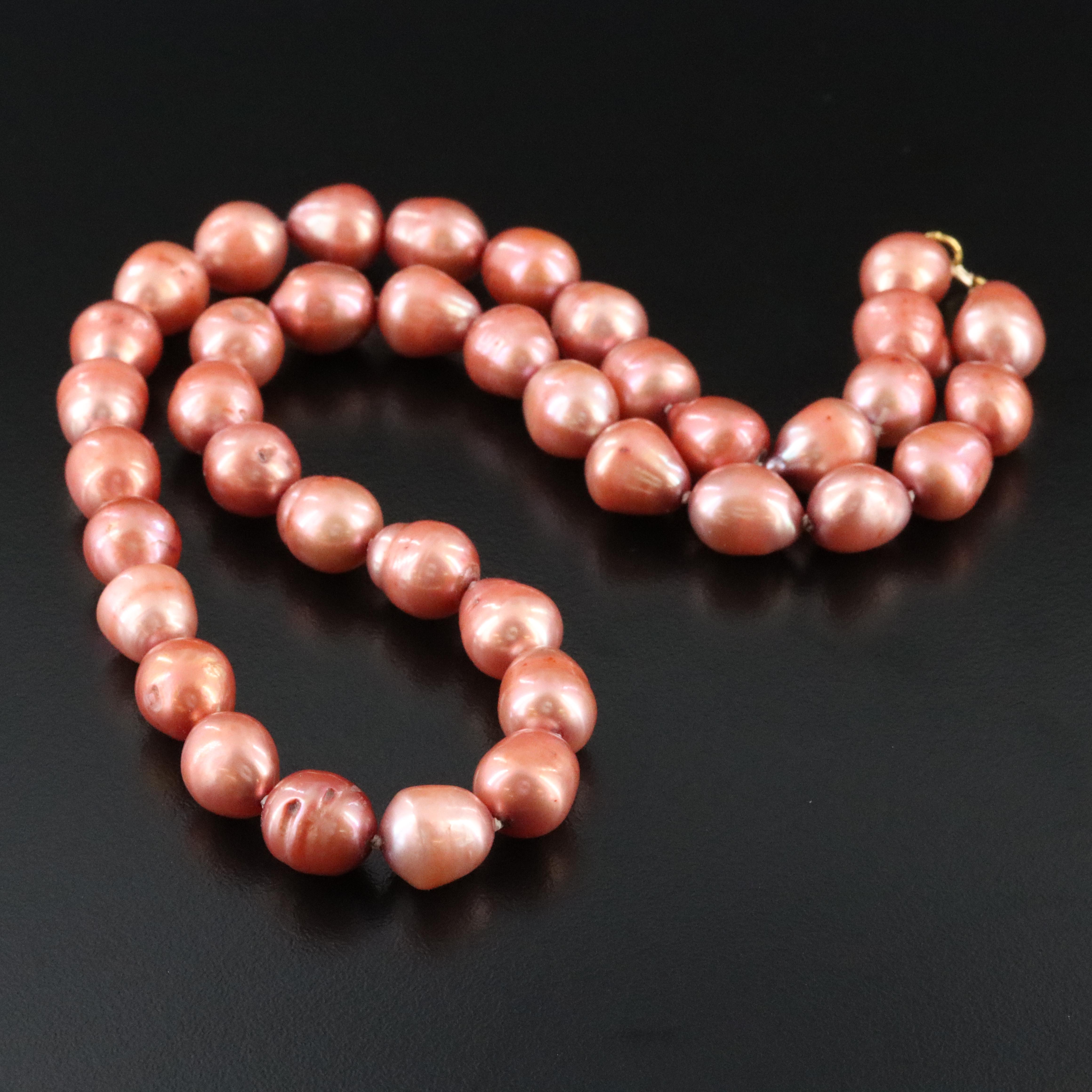 9.00 - 10.00 MM Pearl Necklace with 14K Clasp