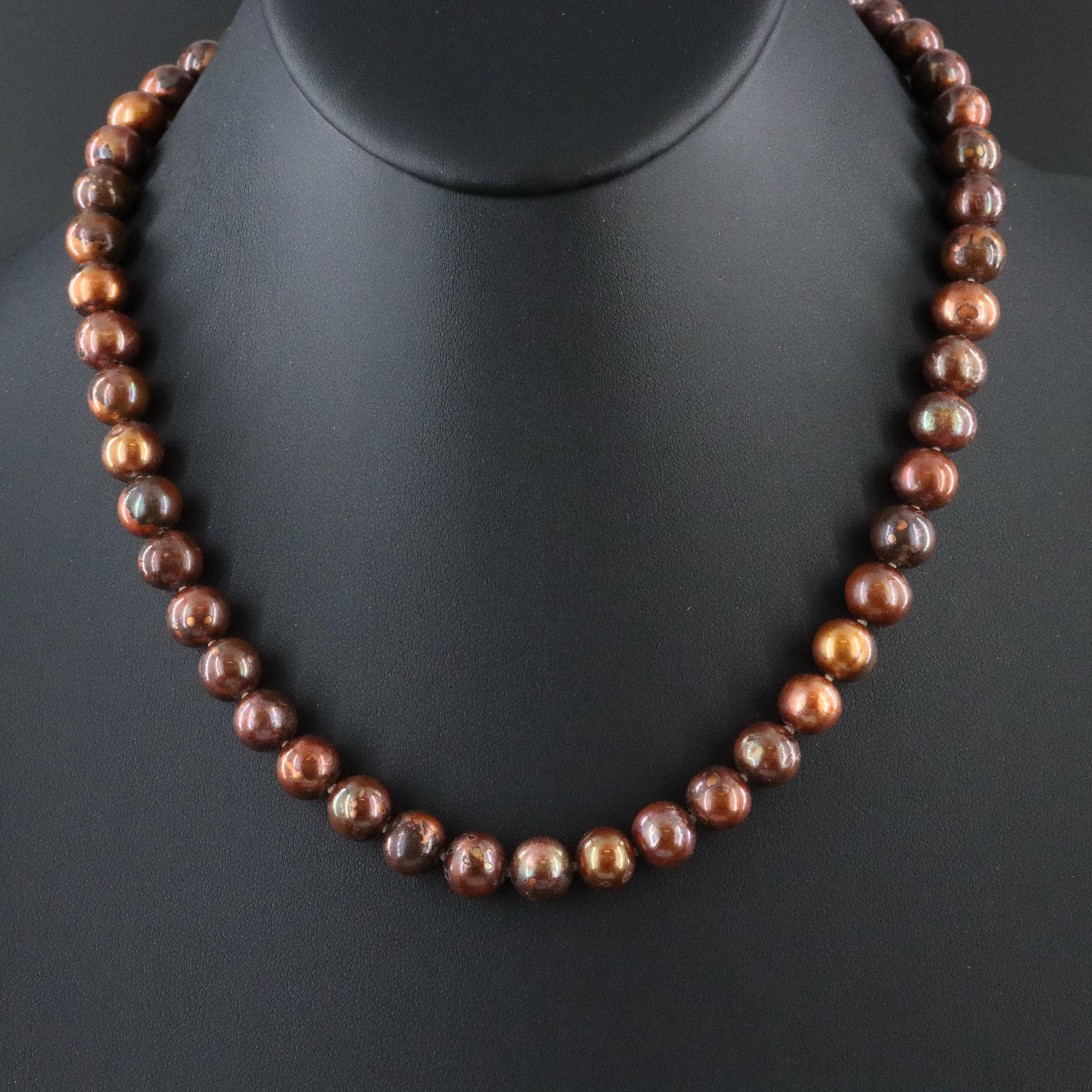 8.75 – 9.25 MM Pearl Necklace with 14K Clasp