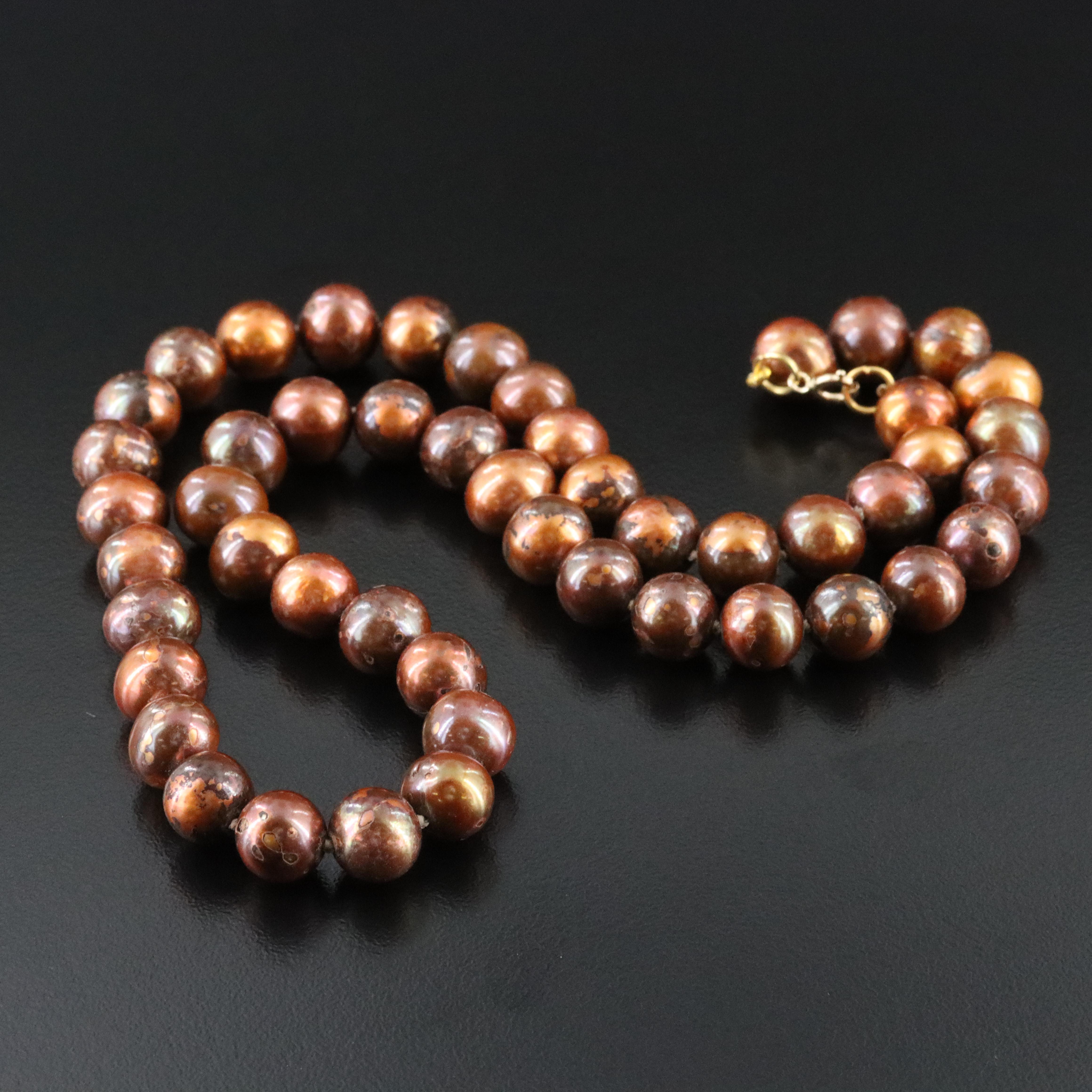 8.75 – 9.25 MM Pearl Necklace with 14K Clasp