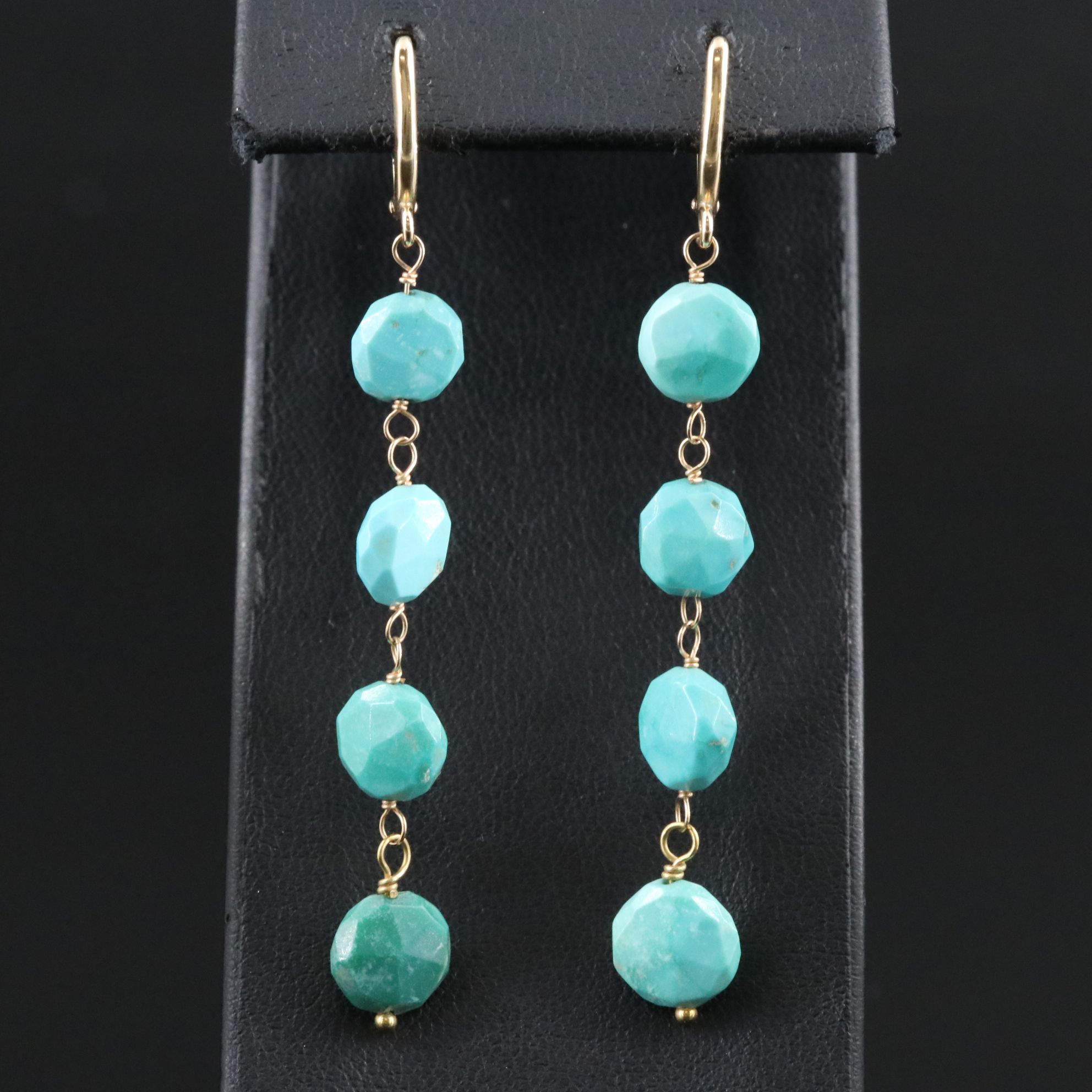 14K Turquoise Earrings
