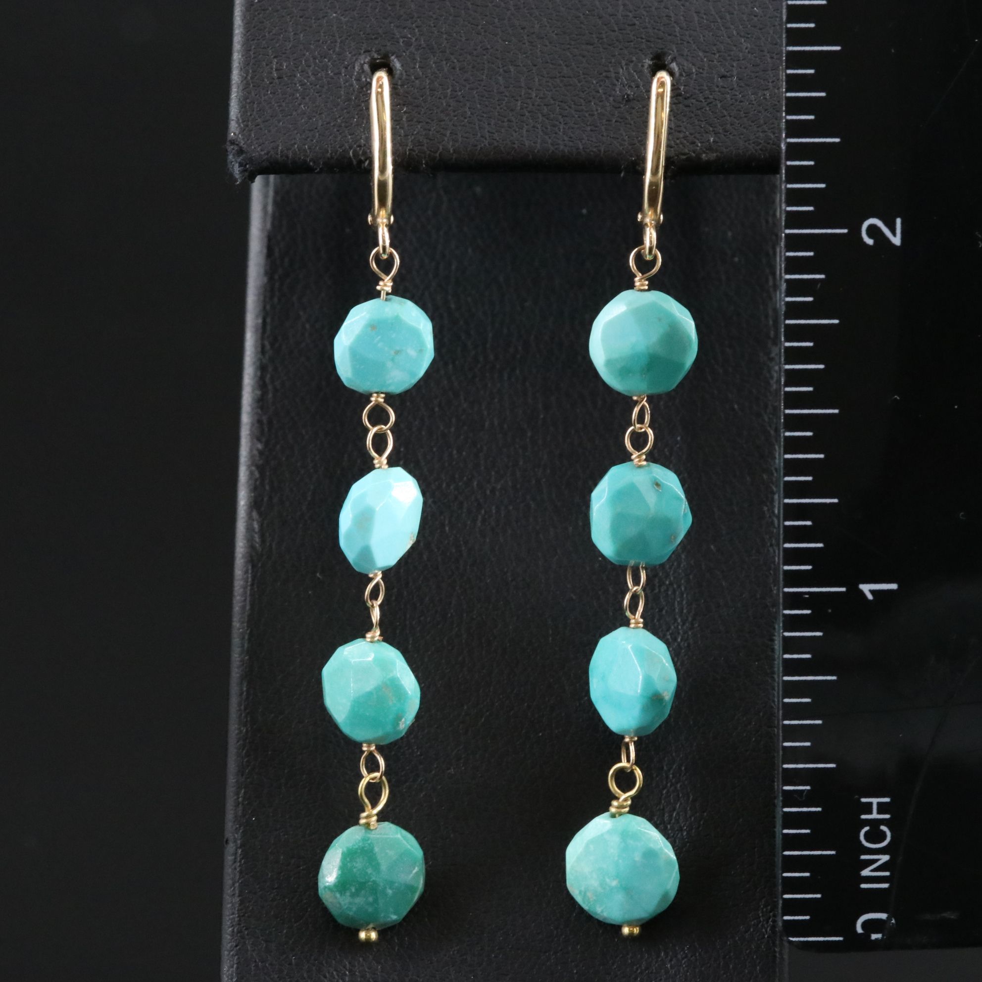 14K Turquoise Earrings
