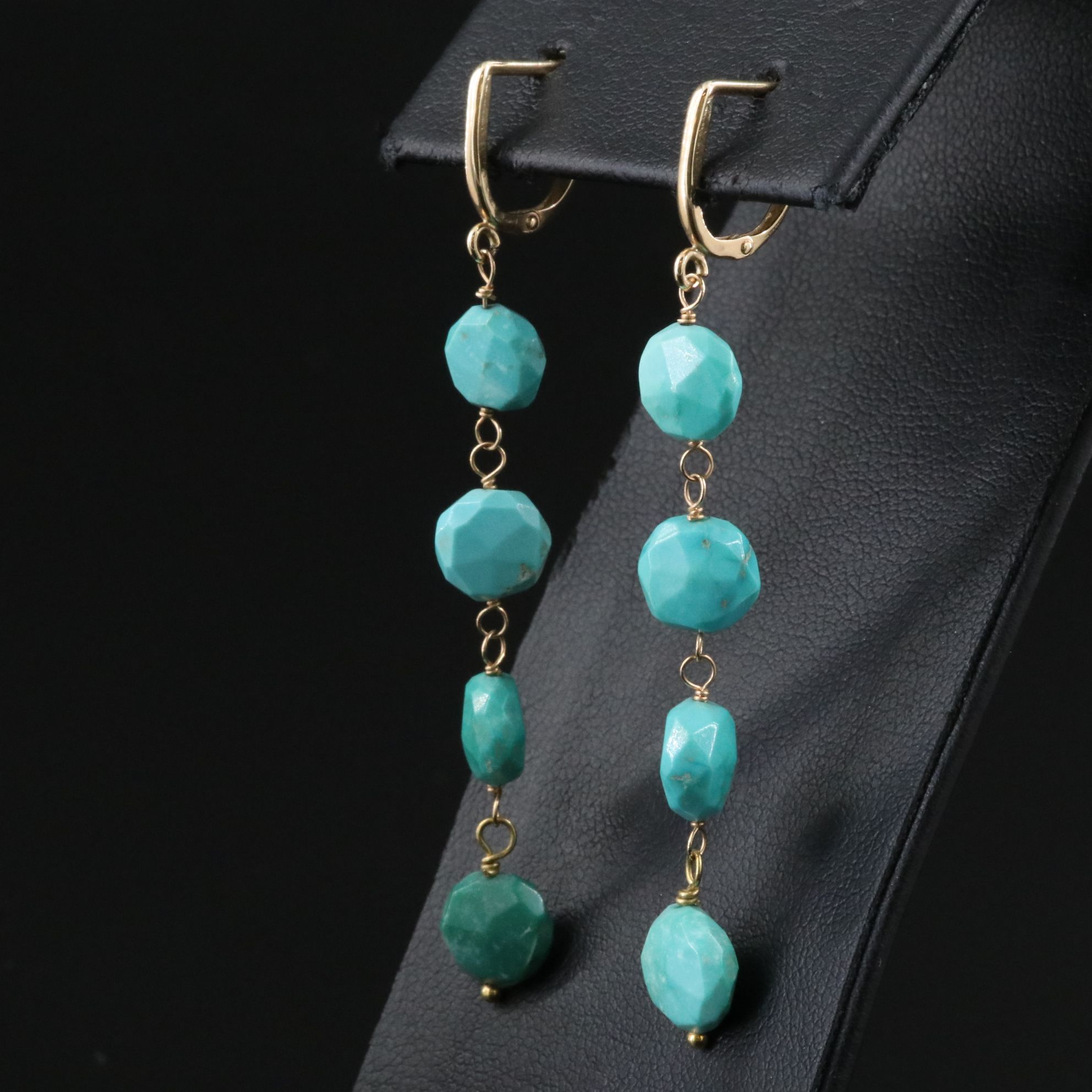 14K Turquoise Earrings