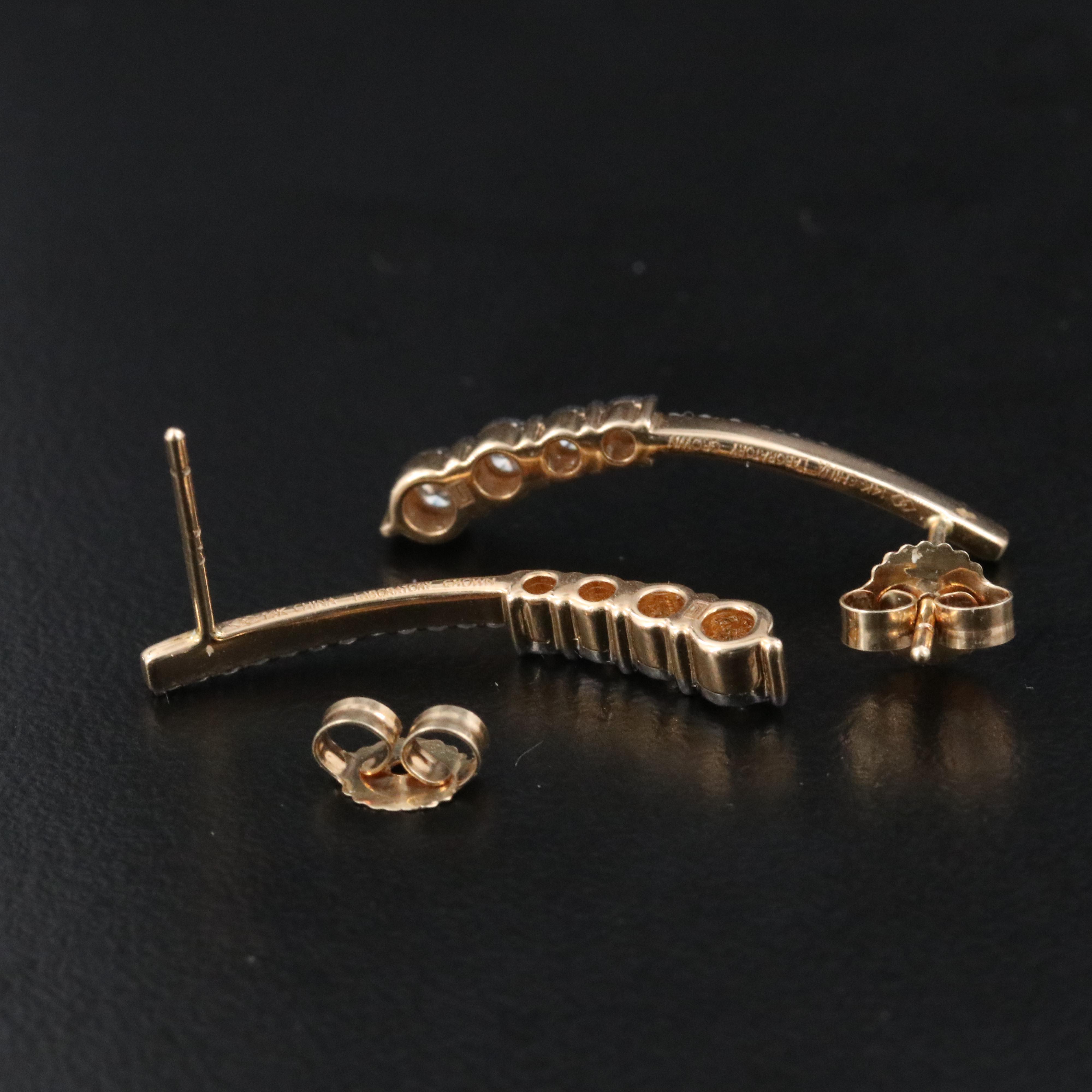 14K 0.24 CTW Lab Grown Diamond Earrings