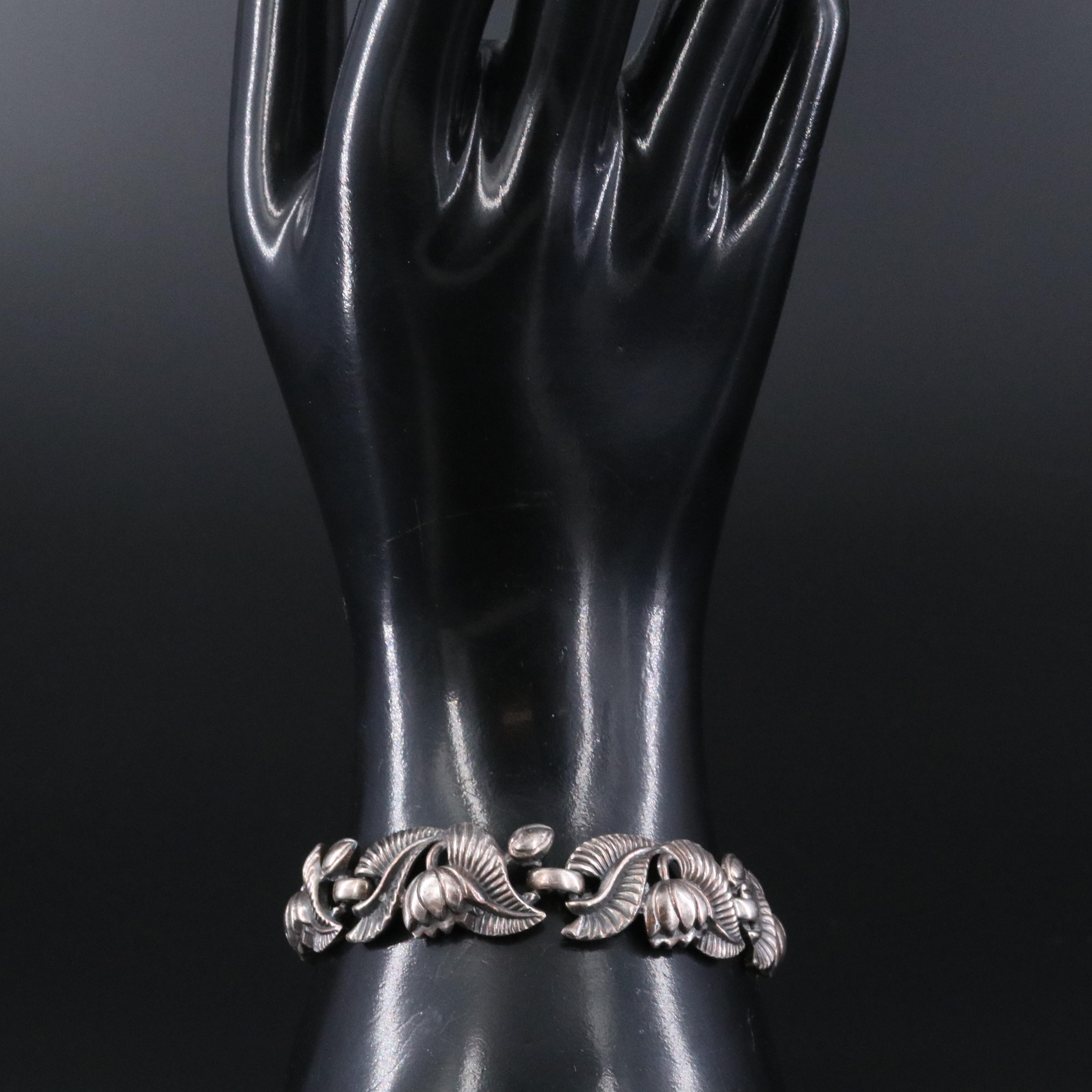 Vintage Crown Trifari and Trifari Floral Necklace and Bracelet