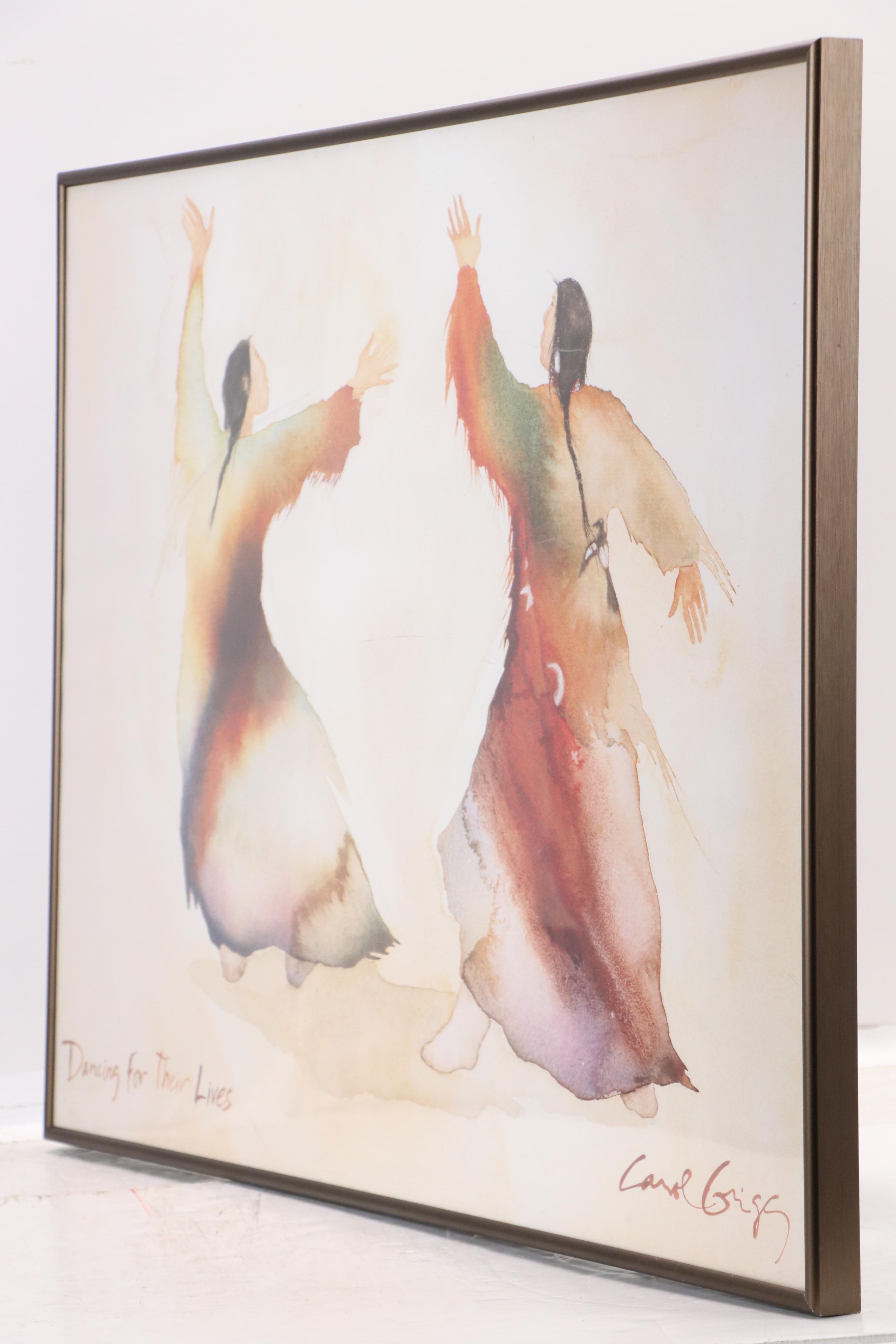 After Carol Grigg Offset Lithograph "Dancing For Their Lives," Late 20th Cent.