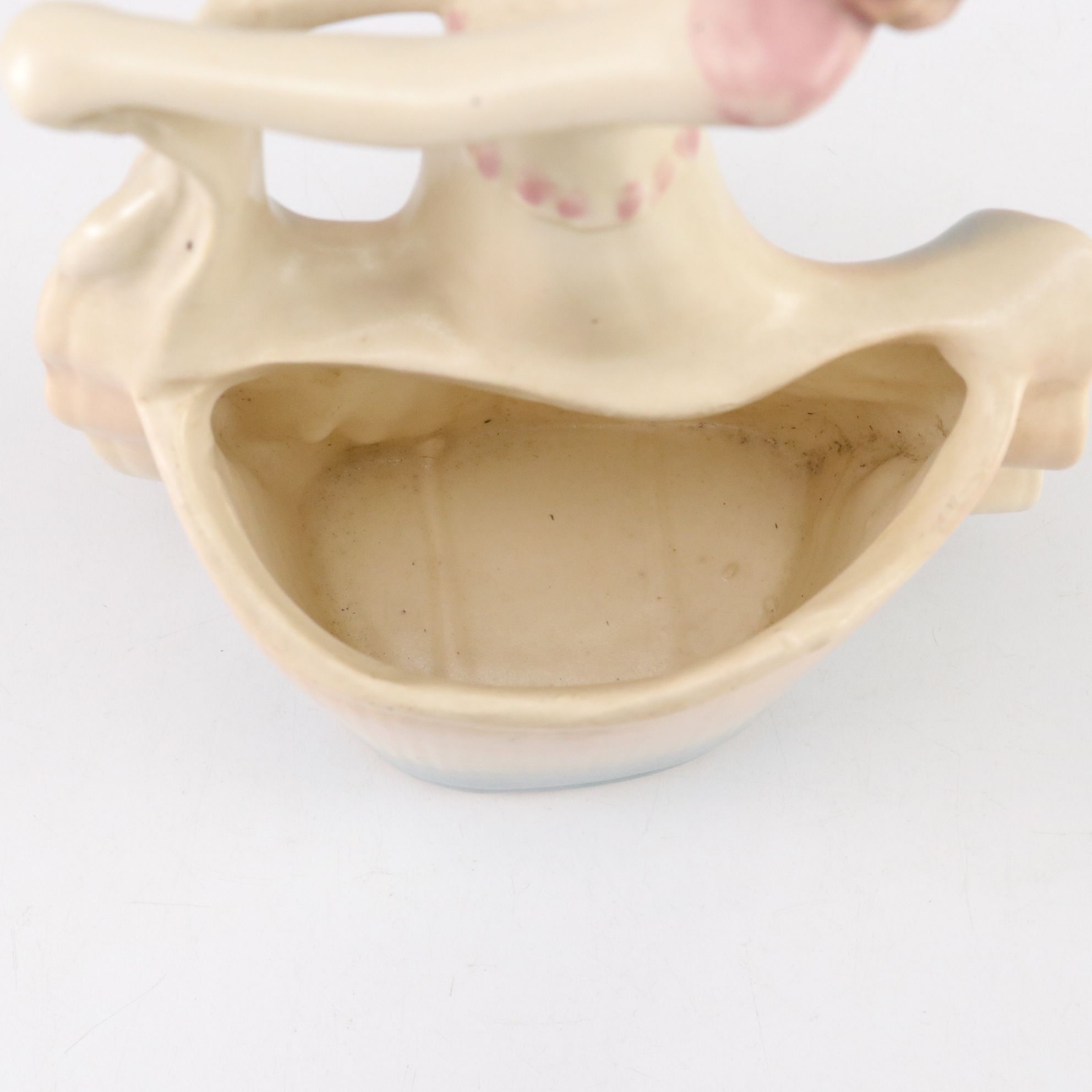 Ceramic Lady Head Vase, with Dancer, and Occupied Japan Basket Planter