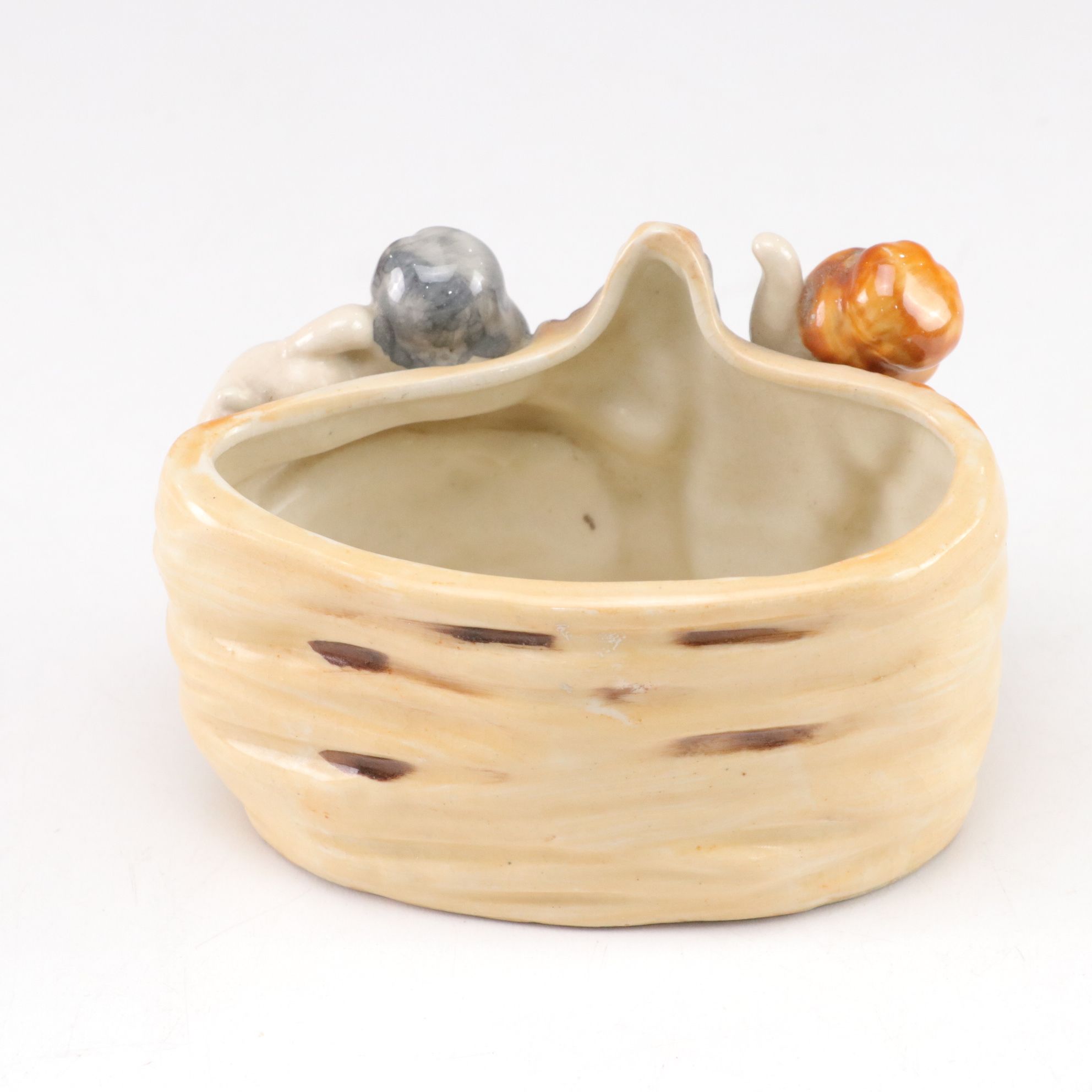 Ceramic Lady Head Vase, with Dancer, and Occupied Japan Basket Planter