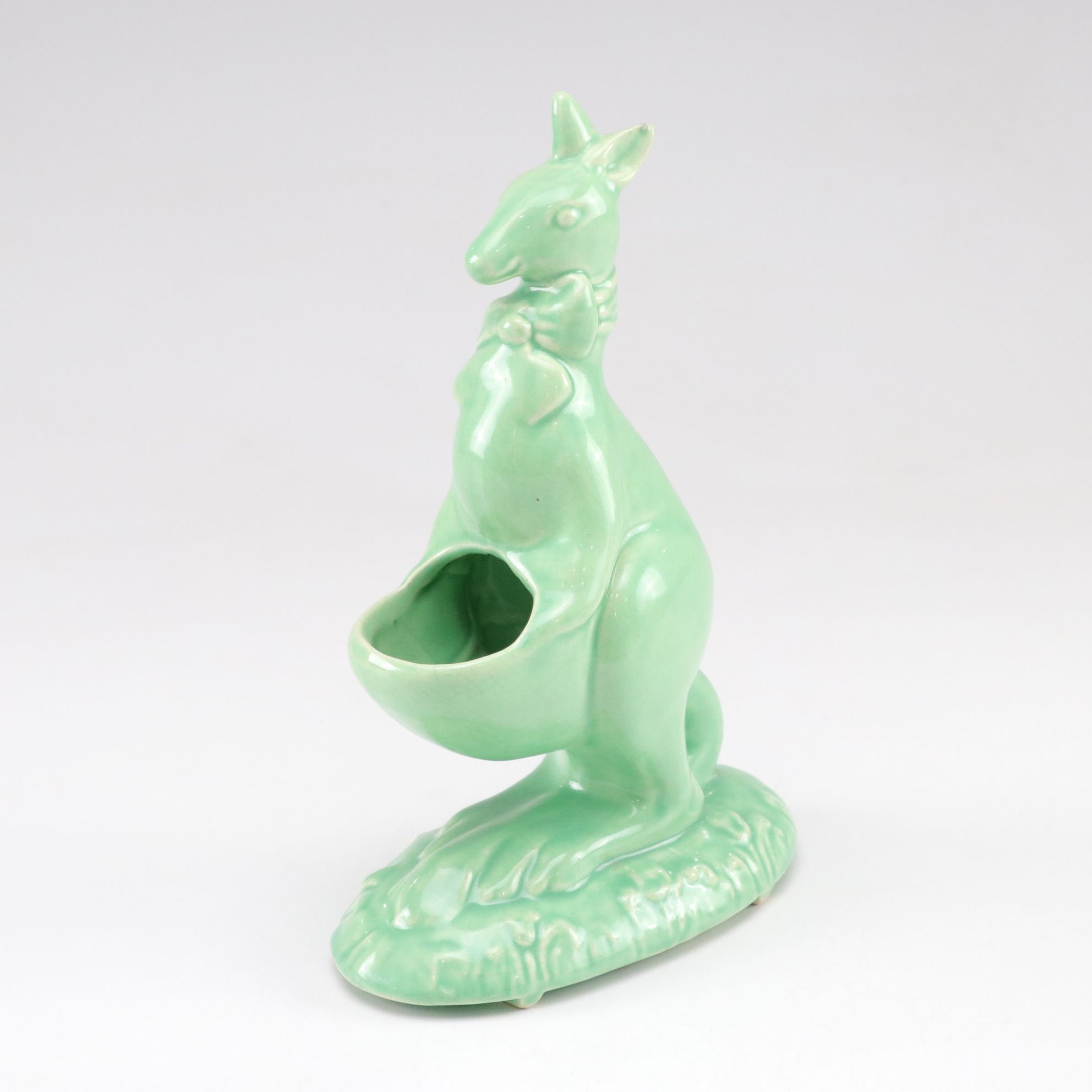 Ceramic Kangaroo, Pig & German Boy Planters, Mid-20th Century