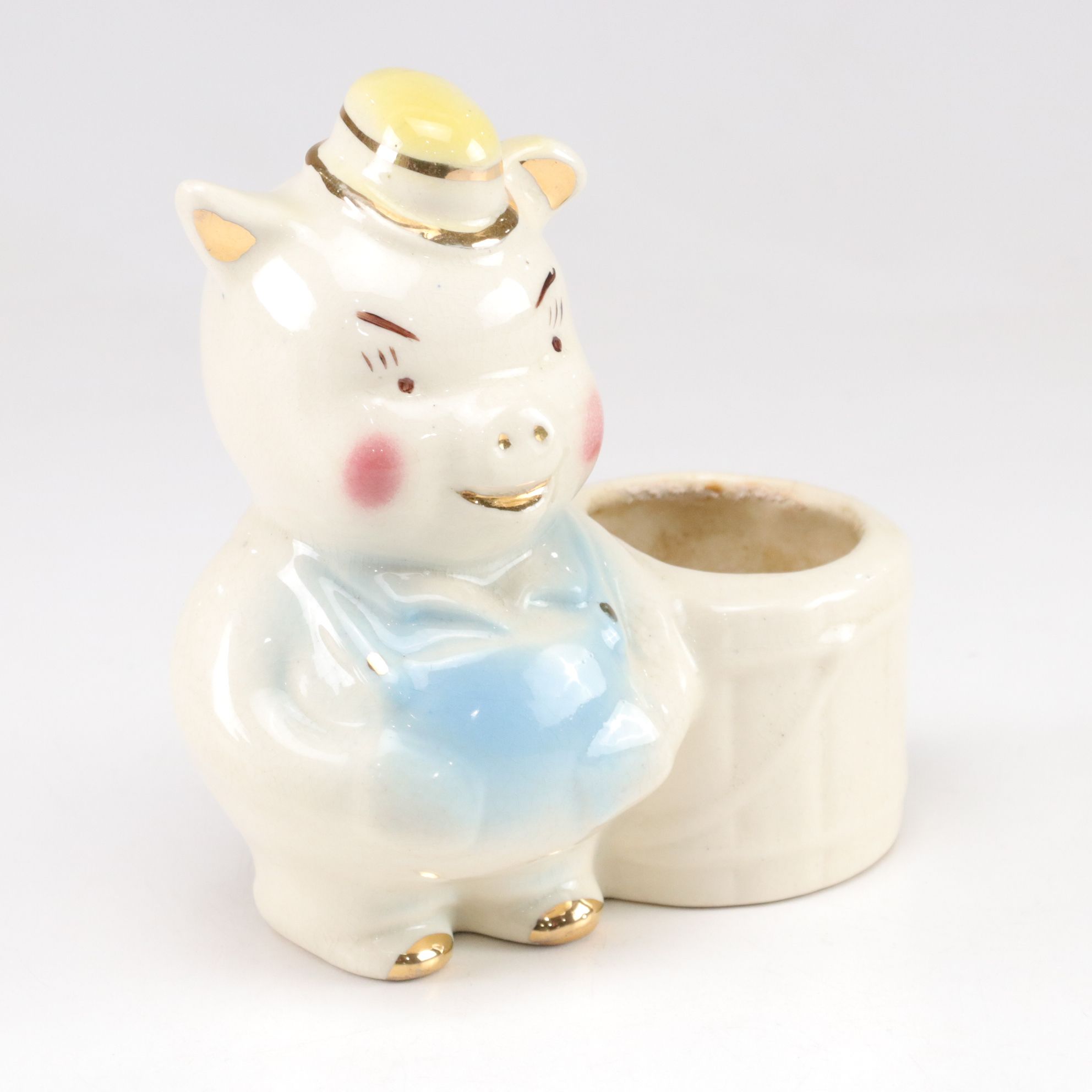 Ceramic Kangaroo, Pig & German Boy Planters, Mid-20th Century