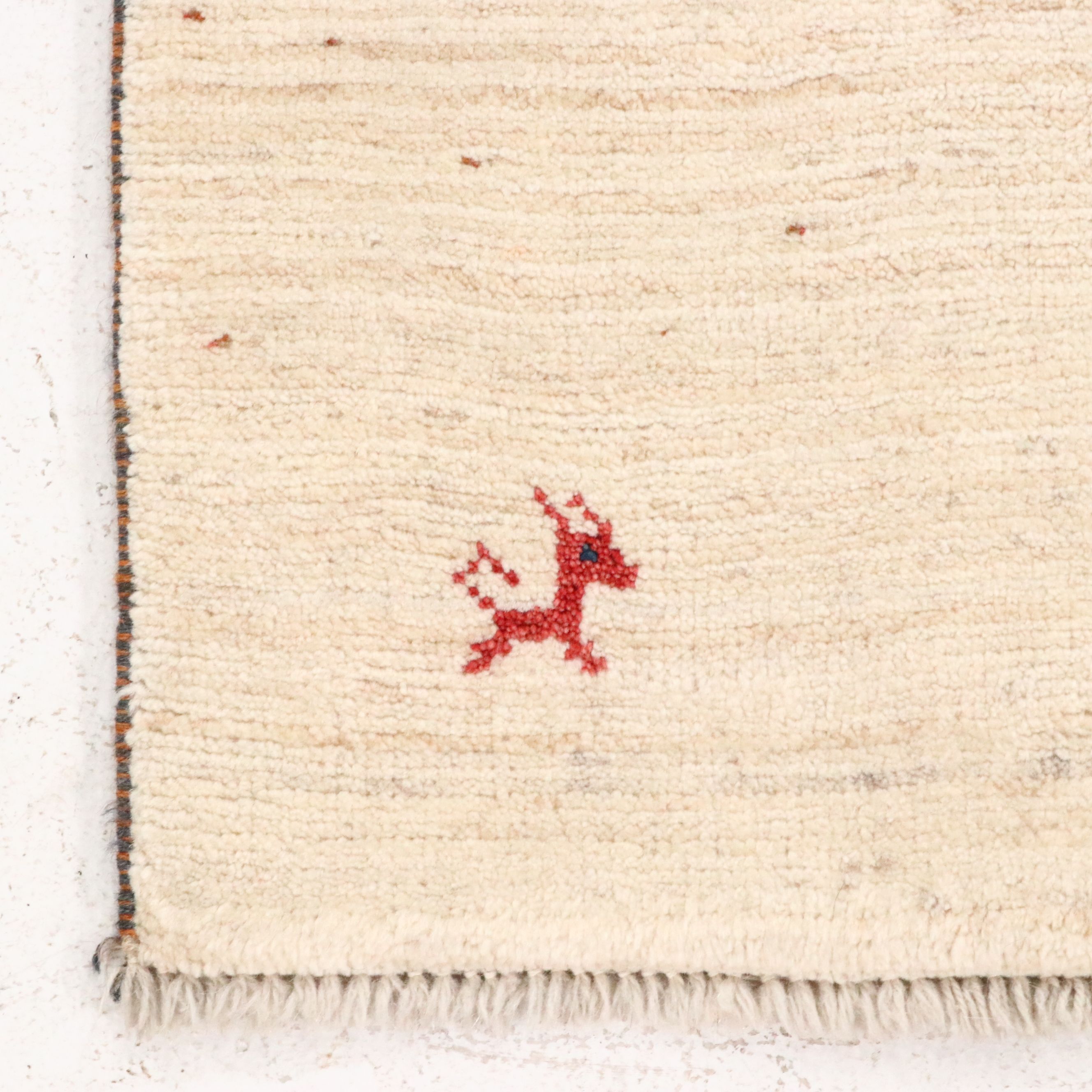 2'11 x 4'1 Hand-Knotted Persian Gabbeh Accent Rug