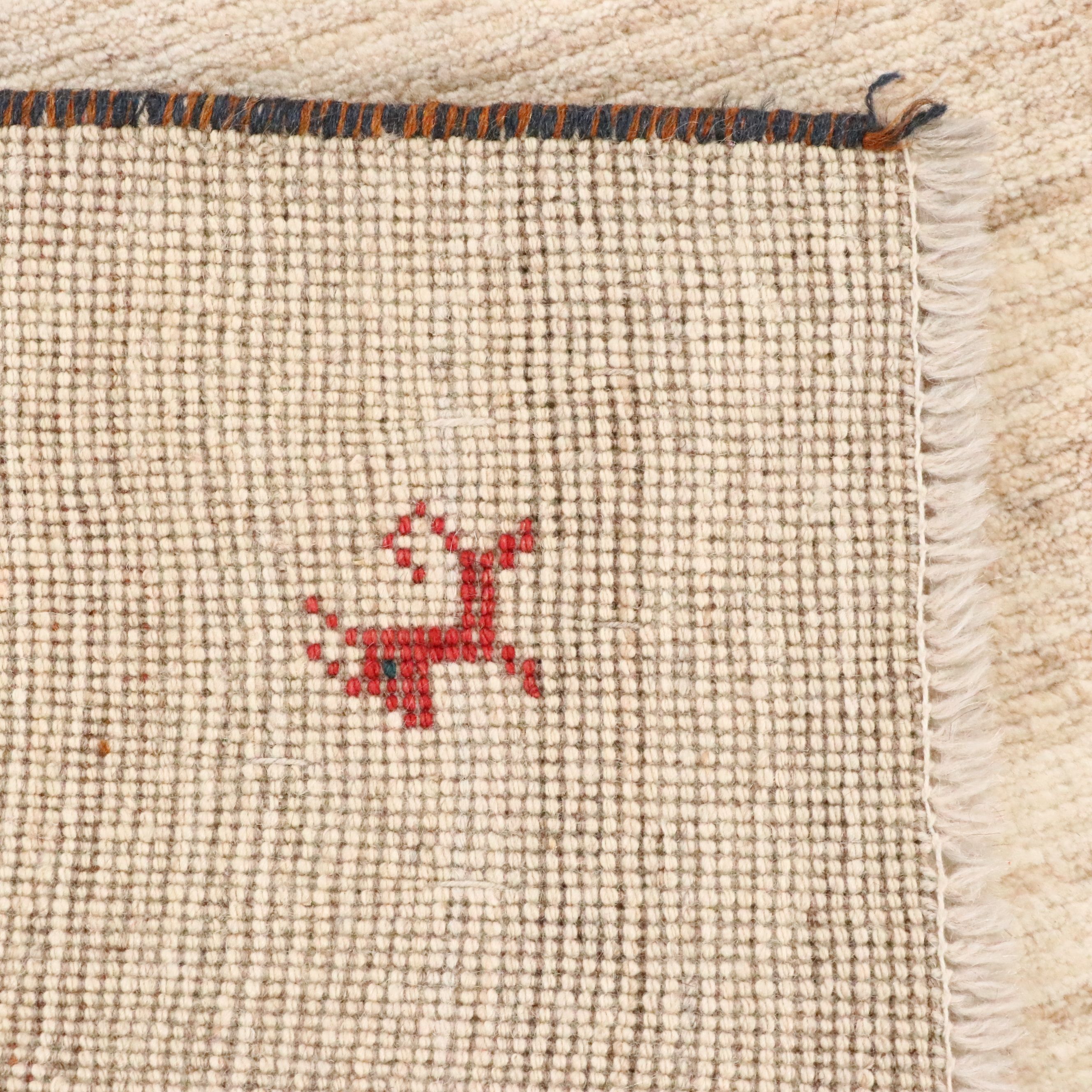 2'11 x 4'1 Hand-Knotted Persian Gabbeh Accent Rug