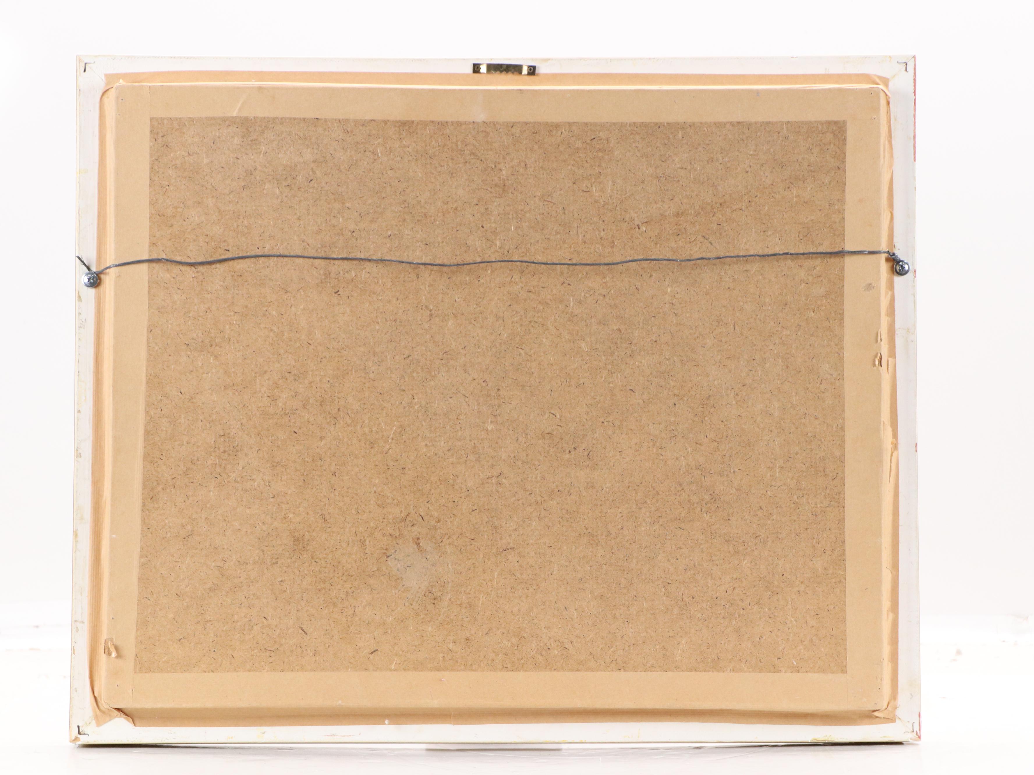 Mixed Media Shadowbox of Southeast Asian Landscape, Late 20th Century