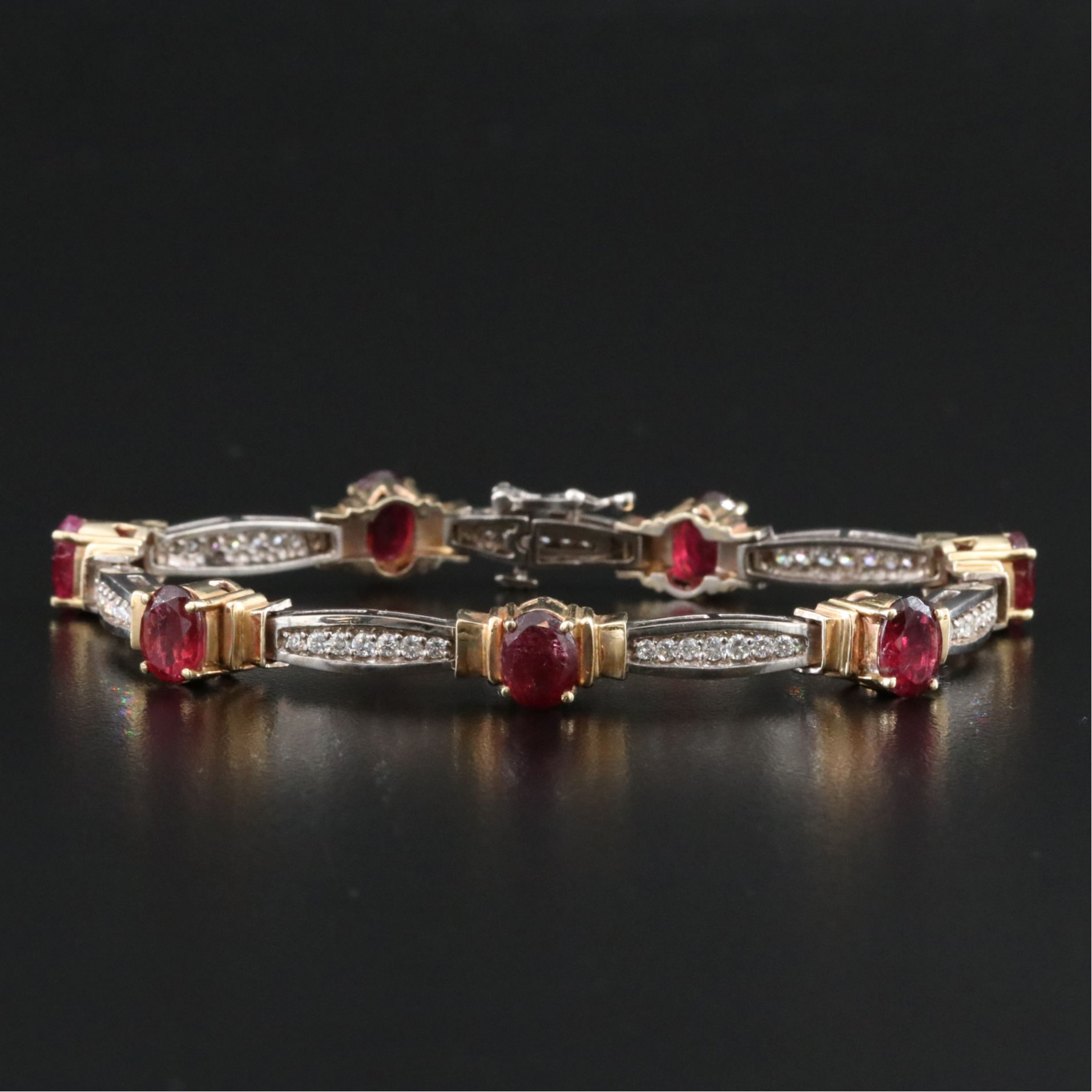 14K Tourmaline and Diamond Bracelet
