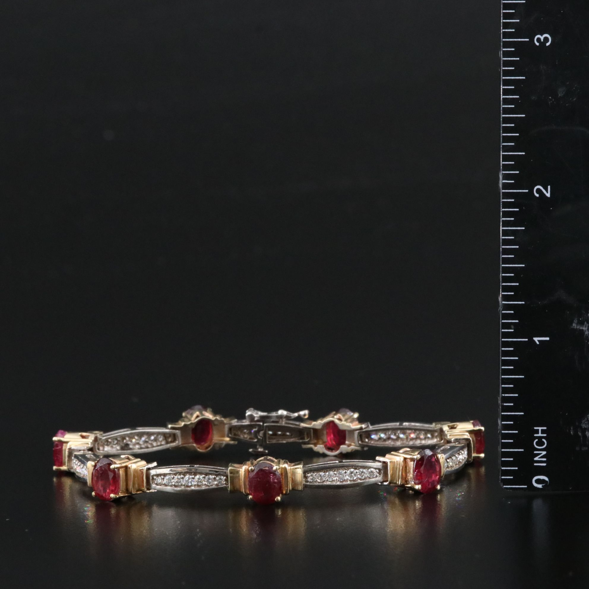 14K Tourmaline and Diamond Bracelet