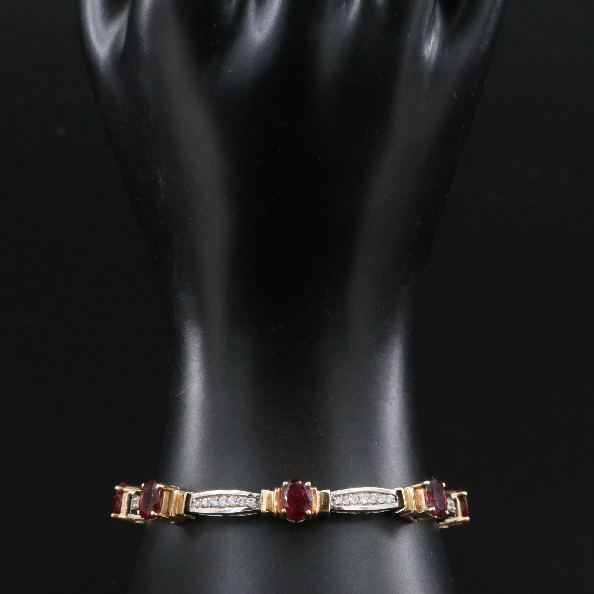 14K Tourmaline and Diamond Bracelet