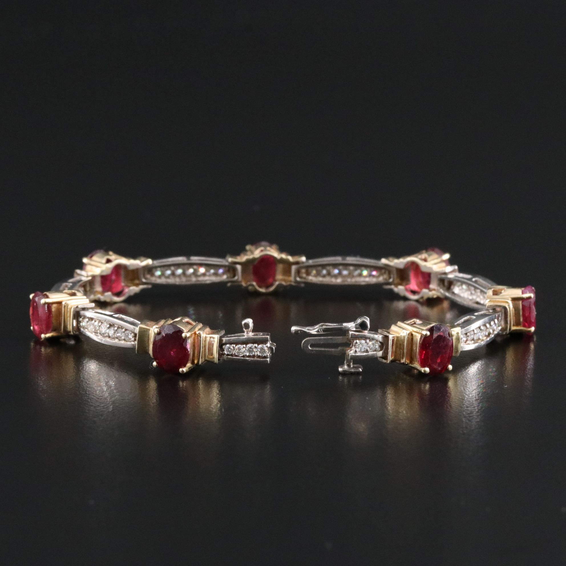 14K Tourmaline and Diamond Bracelet
